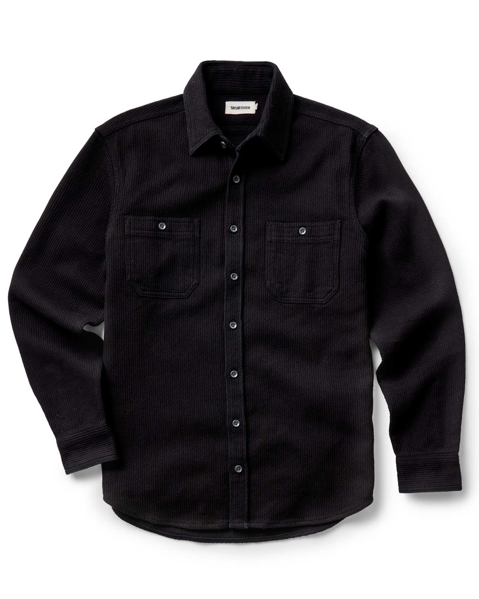The Utility Shirt in Black Indigo Sashiko | Modern Menswear by yycbvcnbmmnbm
