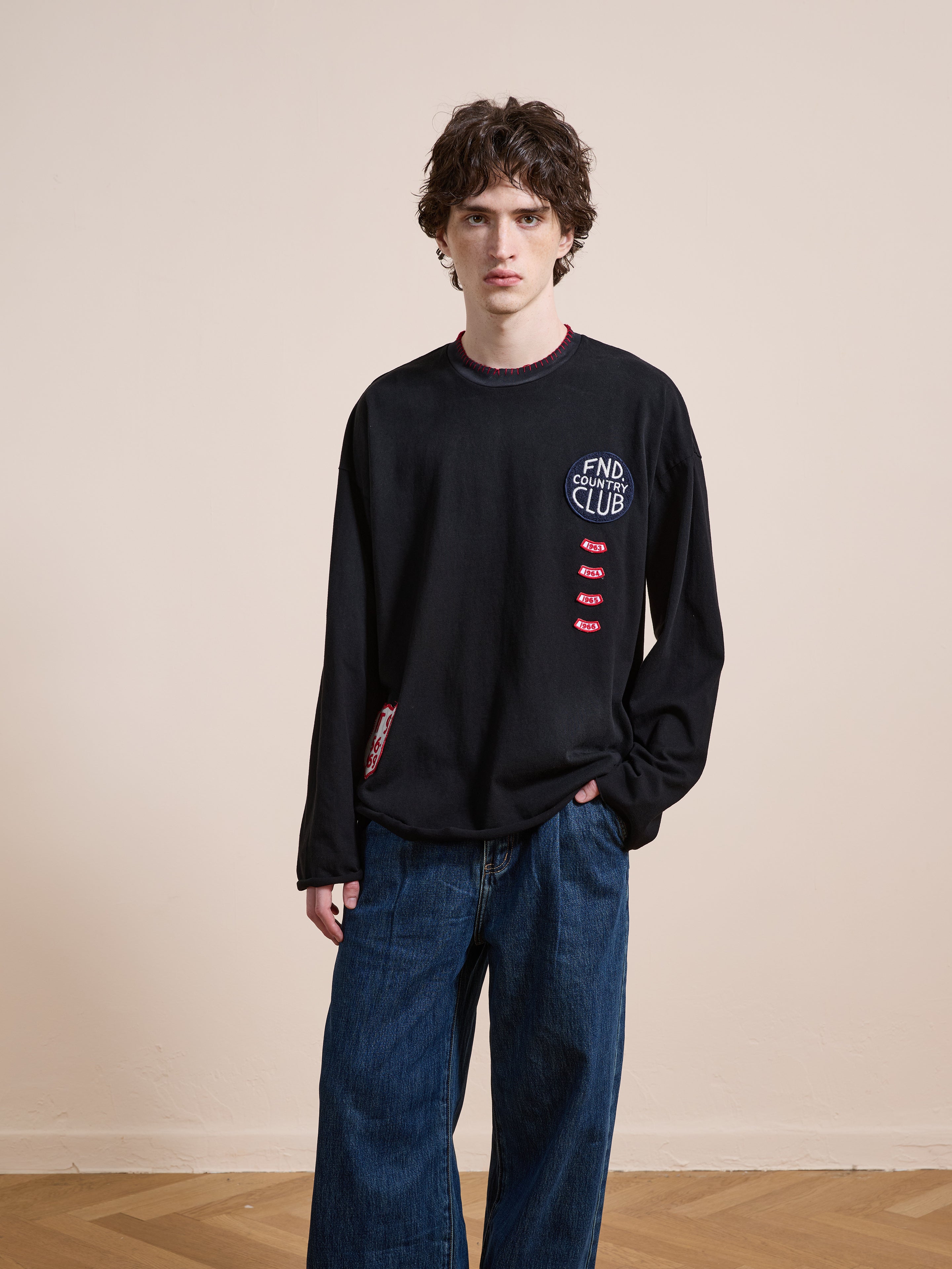 Embroidered Patches LS Tee | Modern Menswear by yycbvcnbmmnbm