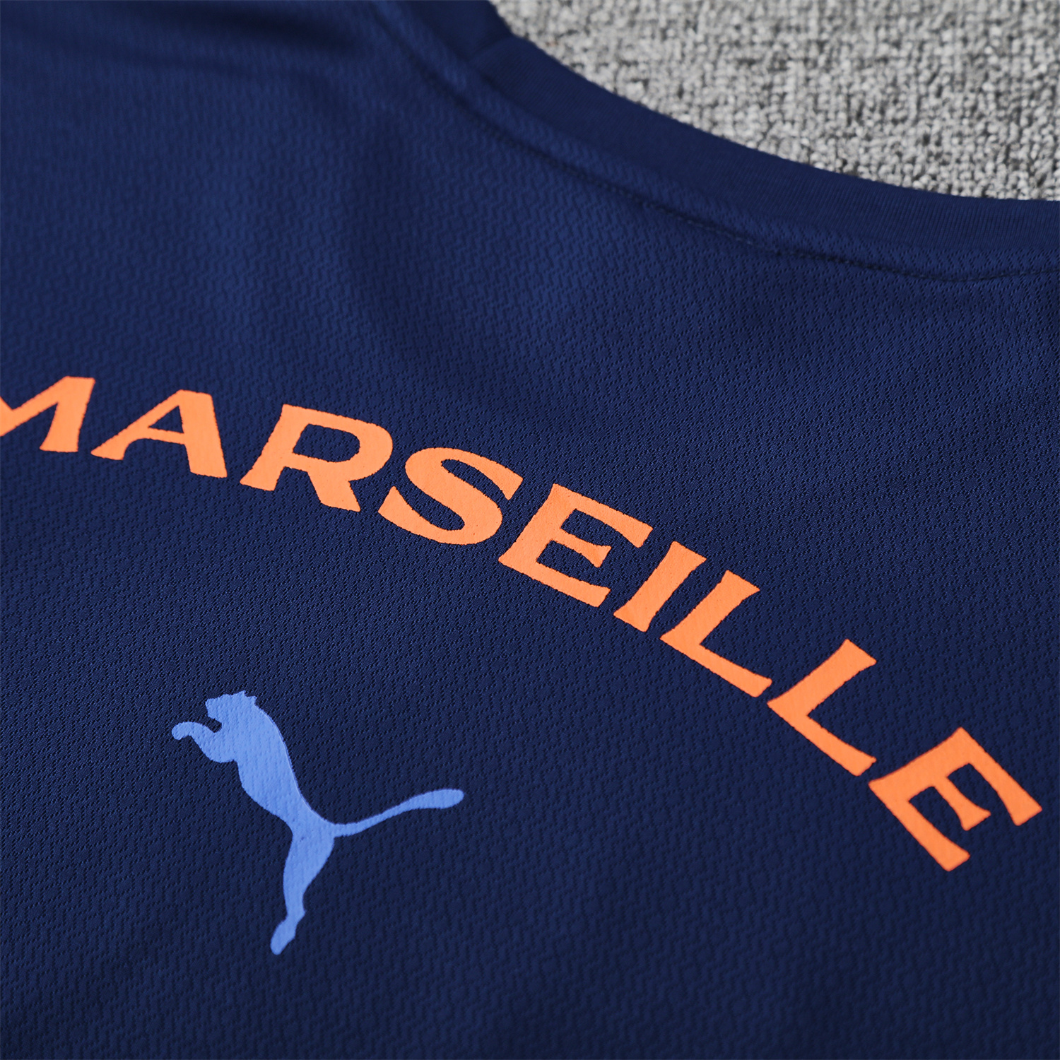 AlphaJersey-Marseille 25-26 Short-Sleeve Training Set - Blue Top & Blue Shorts