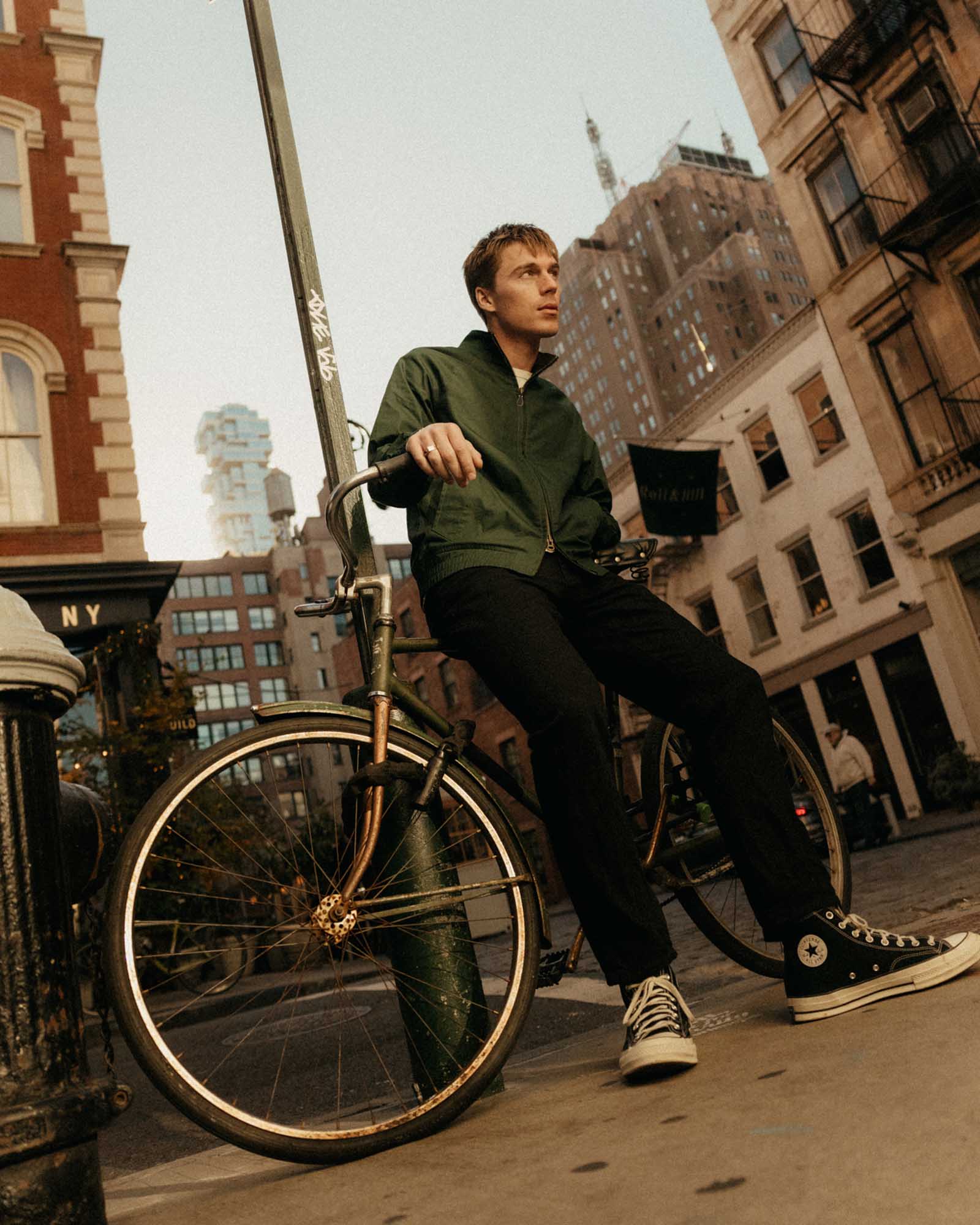 The Dean Jacket in Dark Spruce Twill | Modern Menswear by yycbvcnbmmnbm