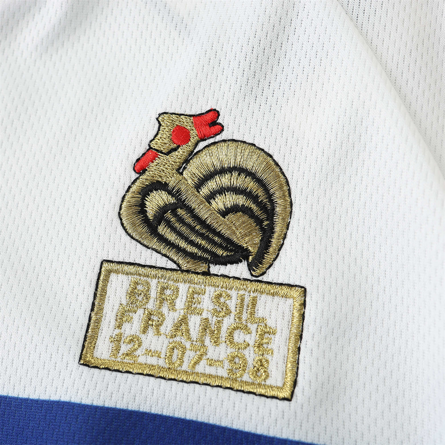AlphaJersey-Retro France 1998 Away Long Sleeves Jersey (with 1998 World Cup mark on right chest)
