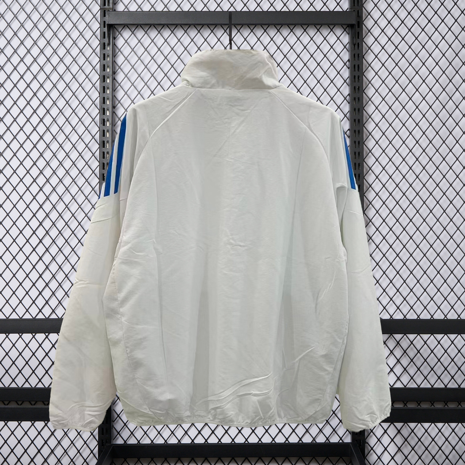 AlphaJersey-Real Madrid 25-26 White With Blue Special Windbreaker Jacket