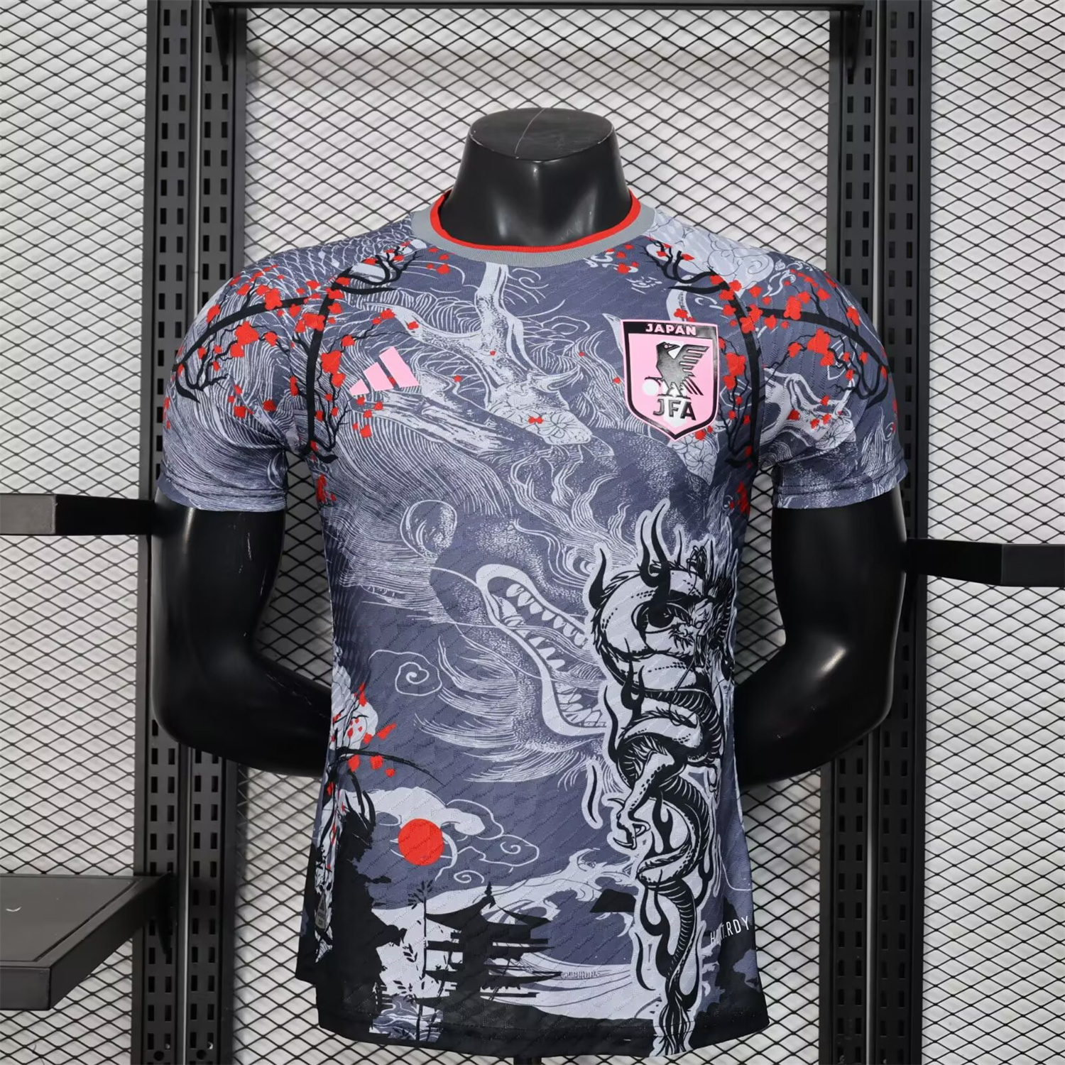 AlphaJersey-Japan 25-26 Black And Grey Dragon Special Edition Jersey - Player Version