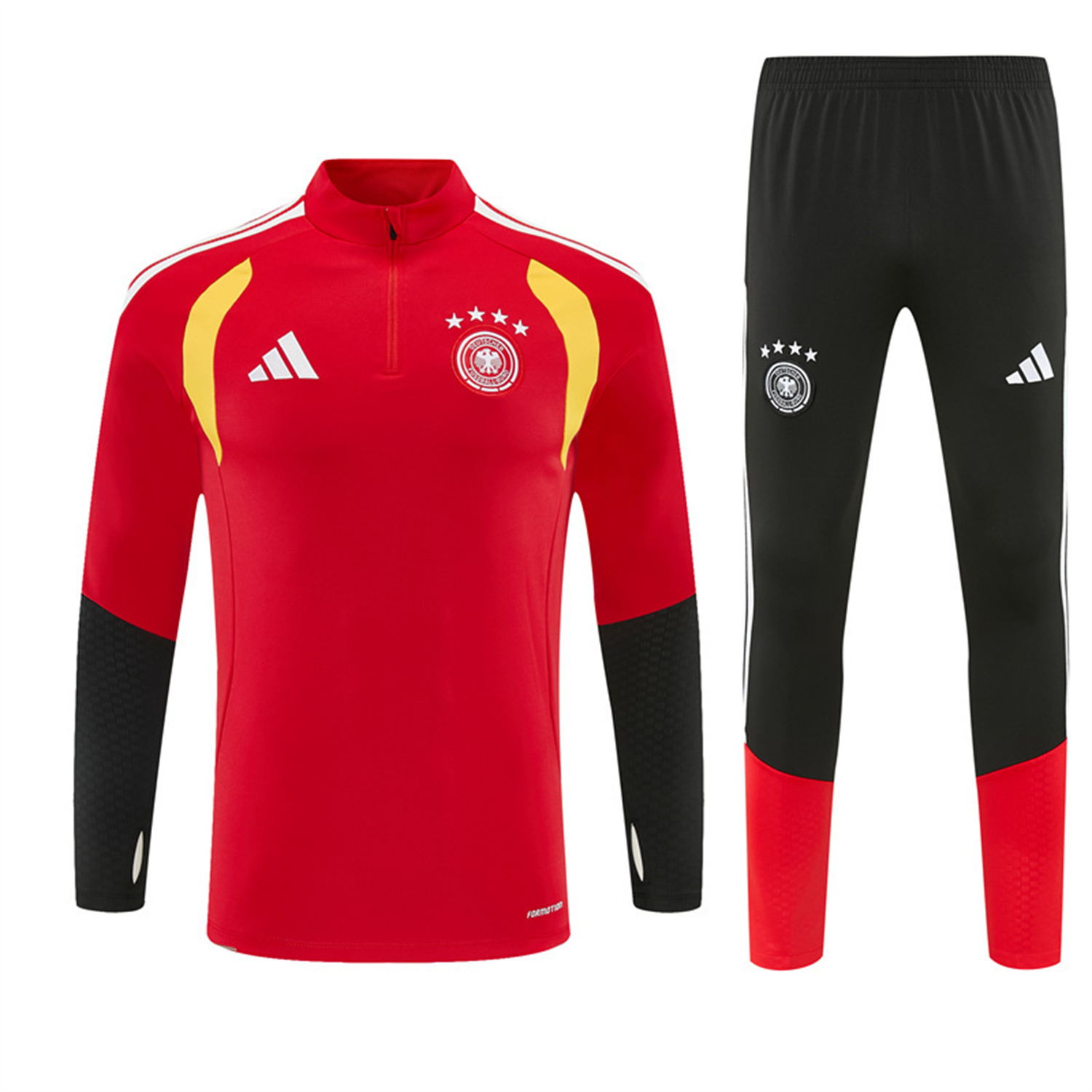 AlphaJersey-Germany 2026 Long Sleeve Training Set - Red Top & Pants