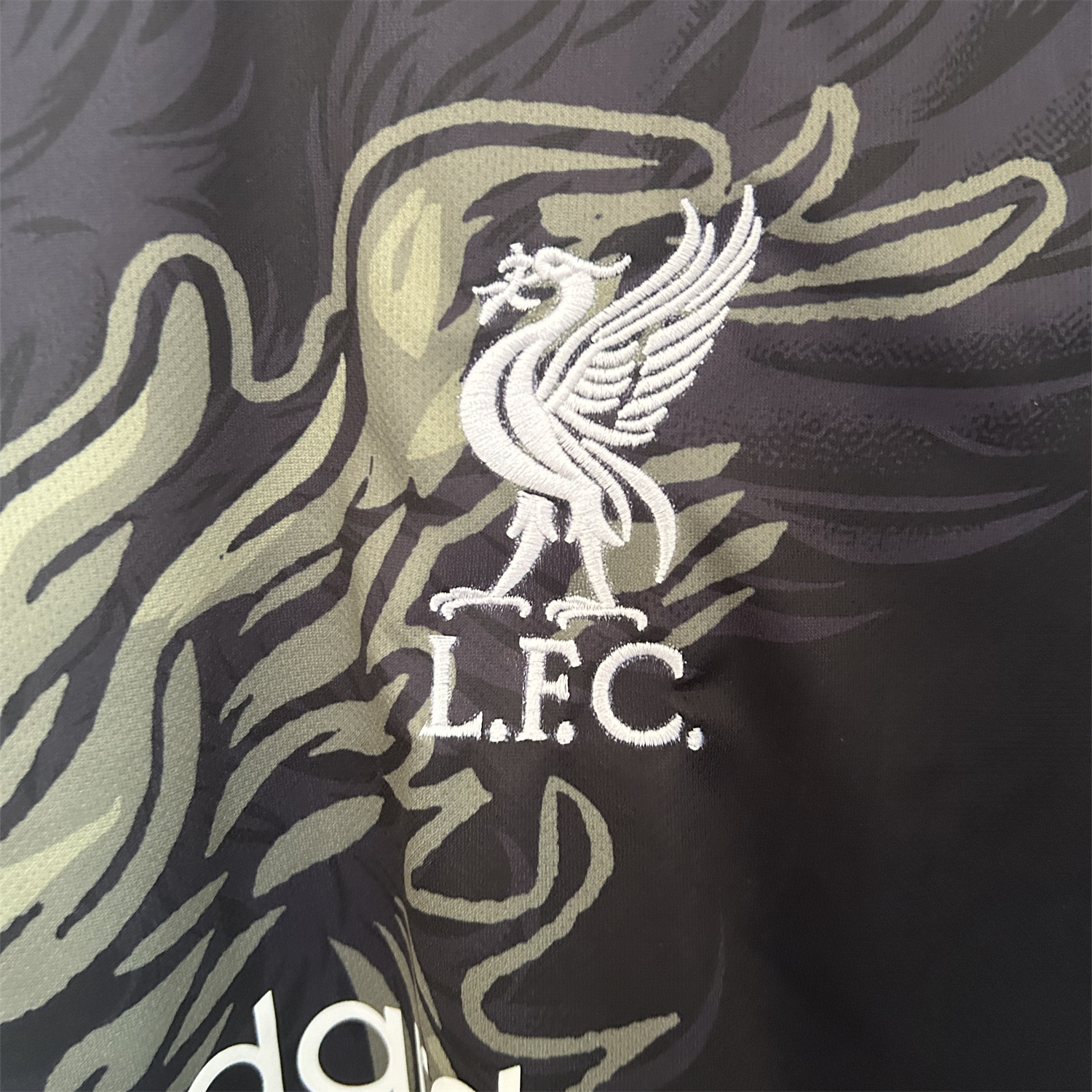 AlphaJersey-Liver.pool 25-26 Gray Green Liver.pool Bird Black Jersey - Fans Version