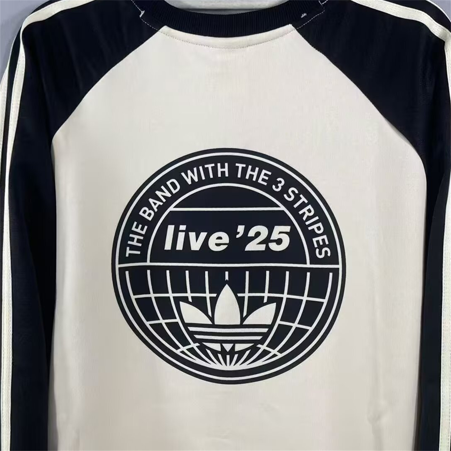 AlphaJersey-Adidas 25-26 Oasis Originals Tour Cream Long Sleeves Jersey - Fans Version