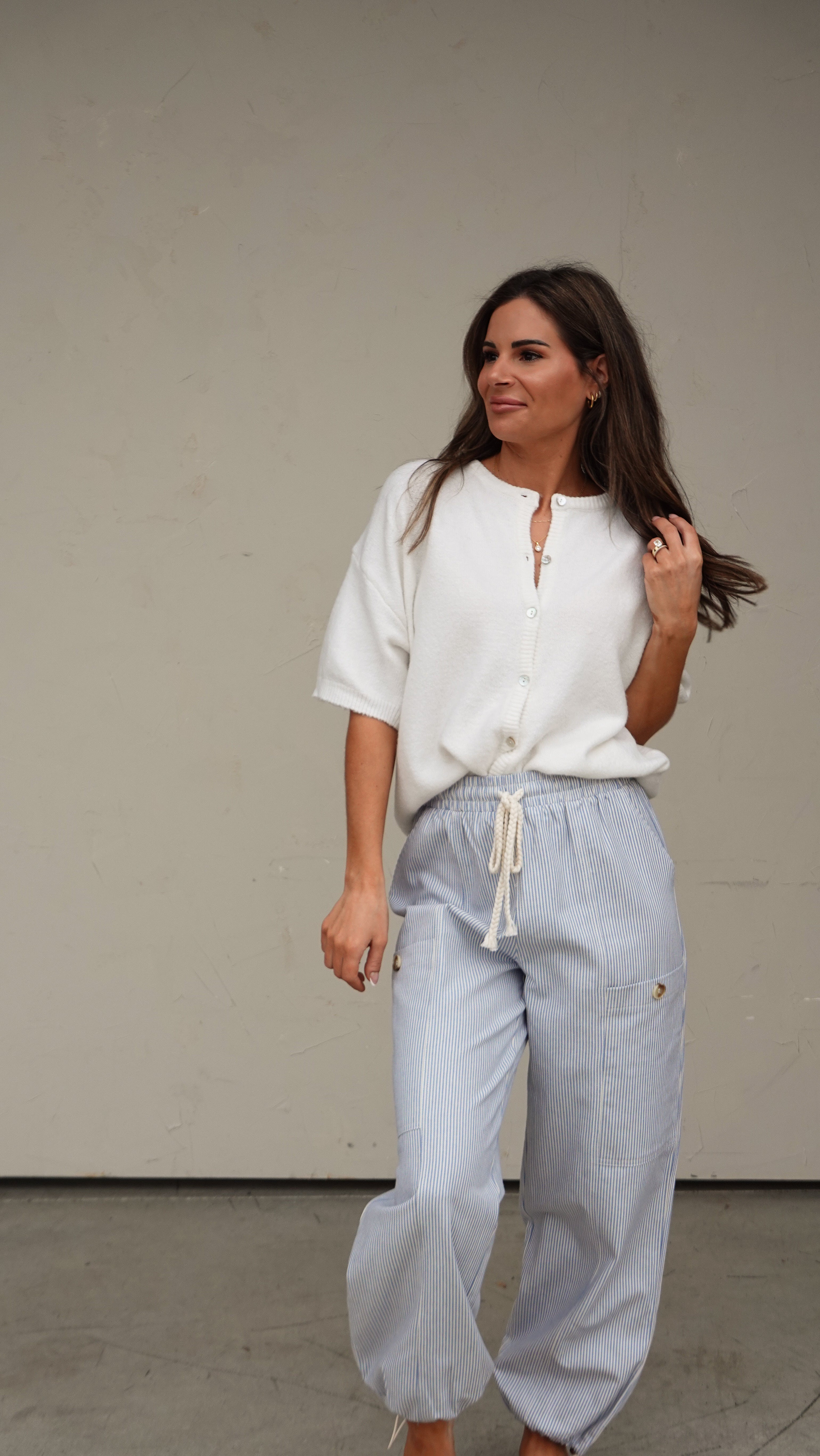 White Short-Sleeve Cardigan | Elegant Women's Fashion by coolavocek