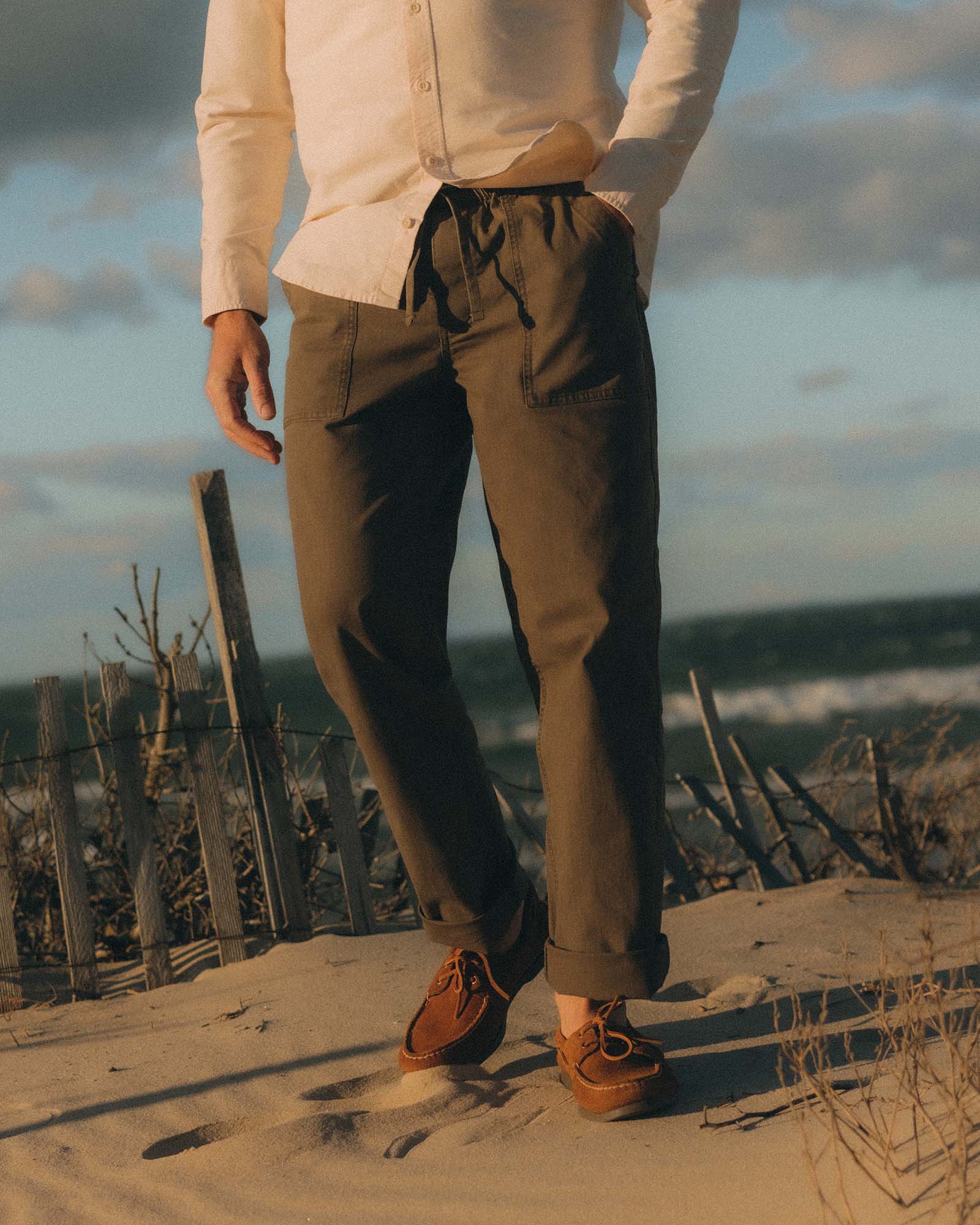 The Breakwater Pant in Mushroom Ripstop | Modern Menswear by yycbvcnbmmnbm