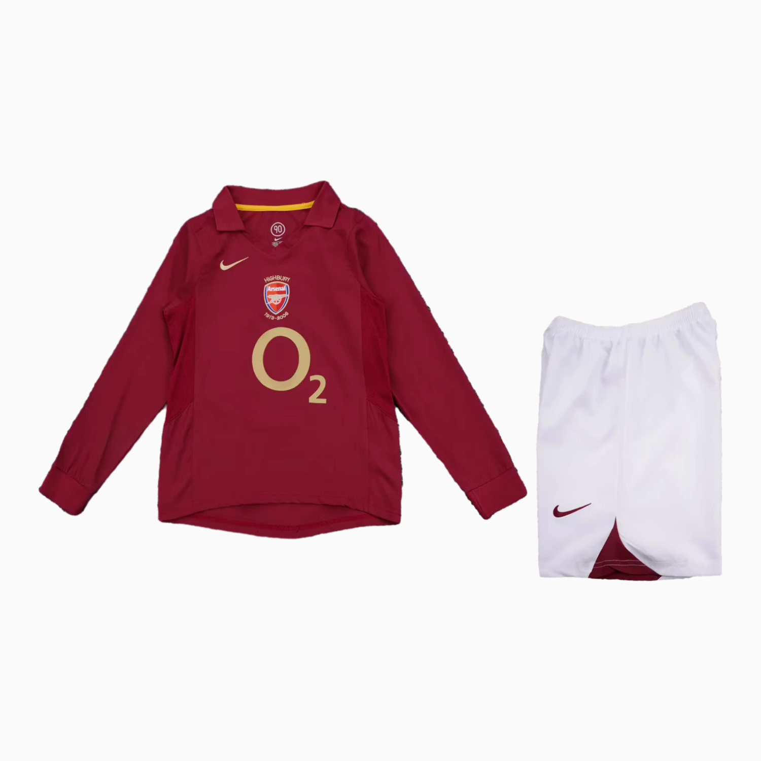 AlphaJersey-Retro Arsenal 2005-06 Home Long Sleeves Kids Kit
