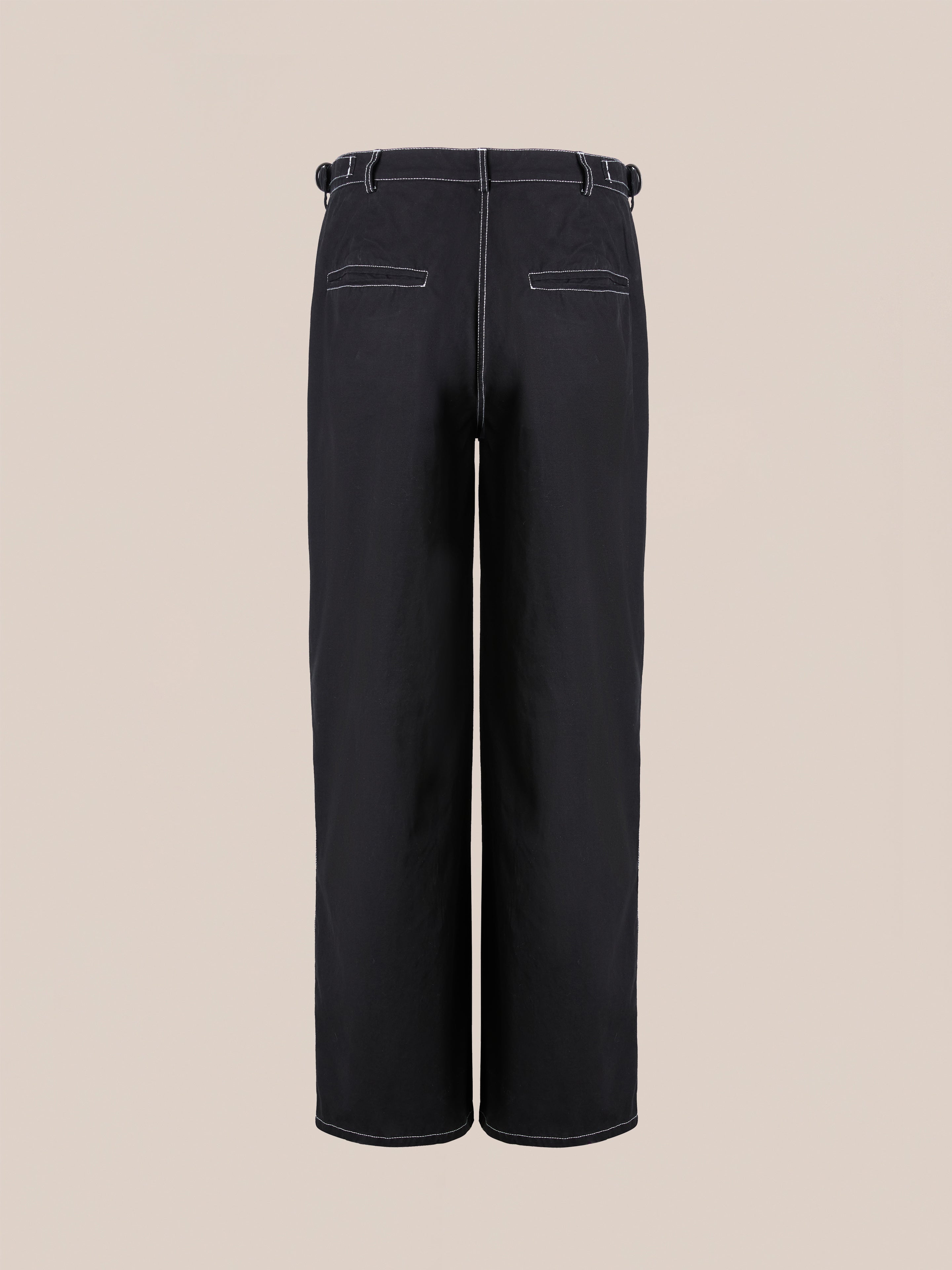 Lucca Black Contrast Pocket Pants | Modern Menswear by yycbvcnbmmnbm