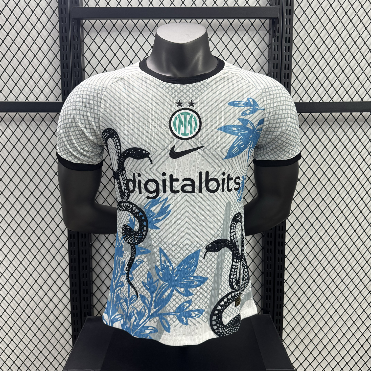 AlphaJersey-Inter Milan 25-26 Black Snake Special White Jersey - Player Version