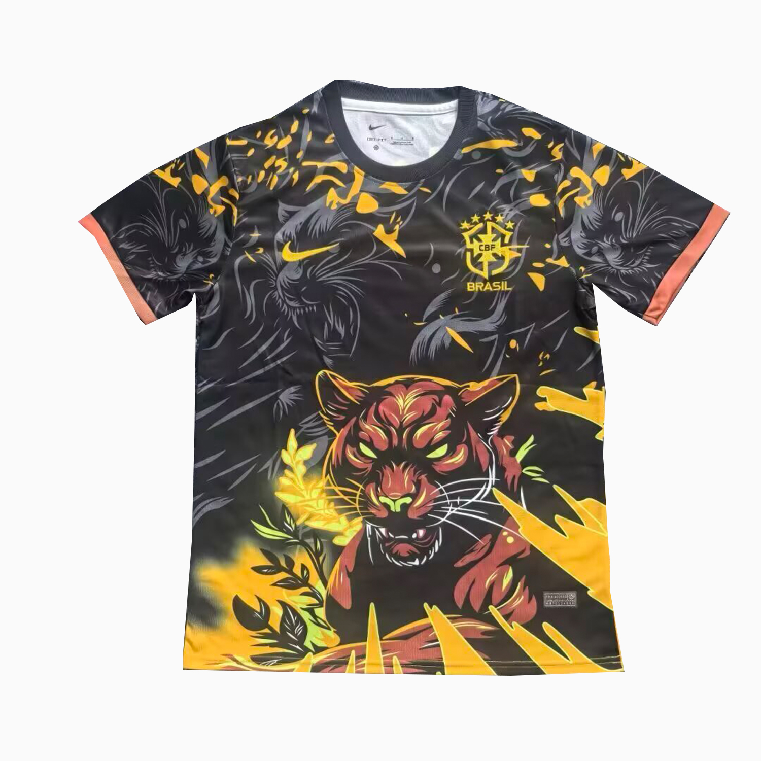 AlphaJersey-Brazil 25-26 Leopard Yellow And Black Jersey - Fans Version