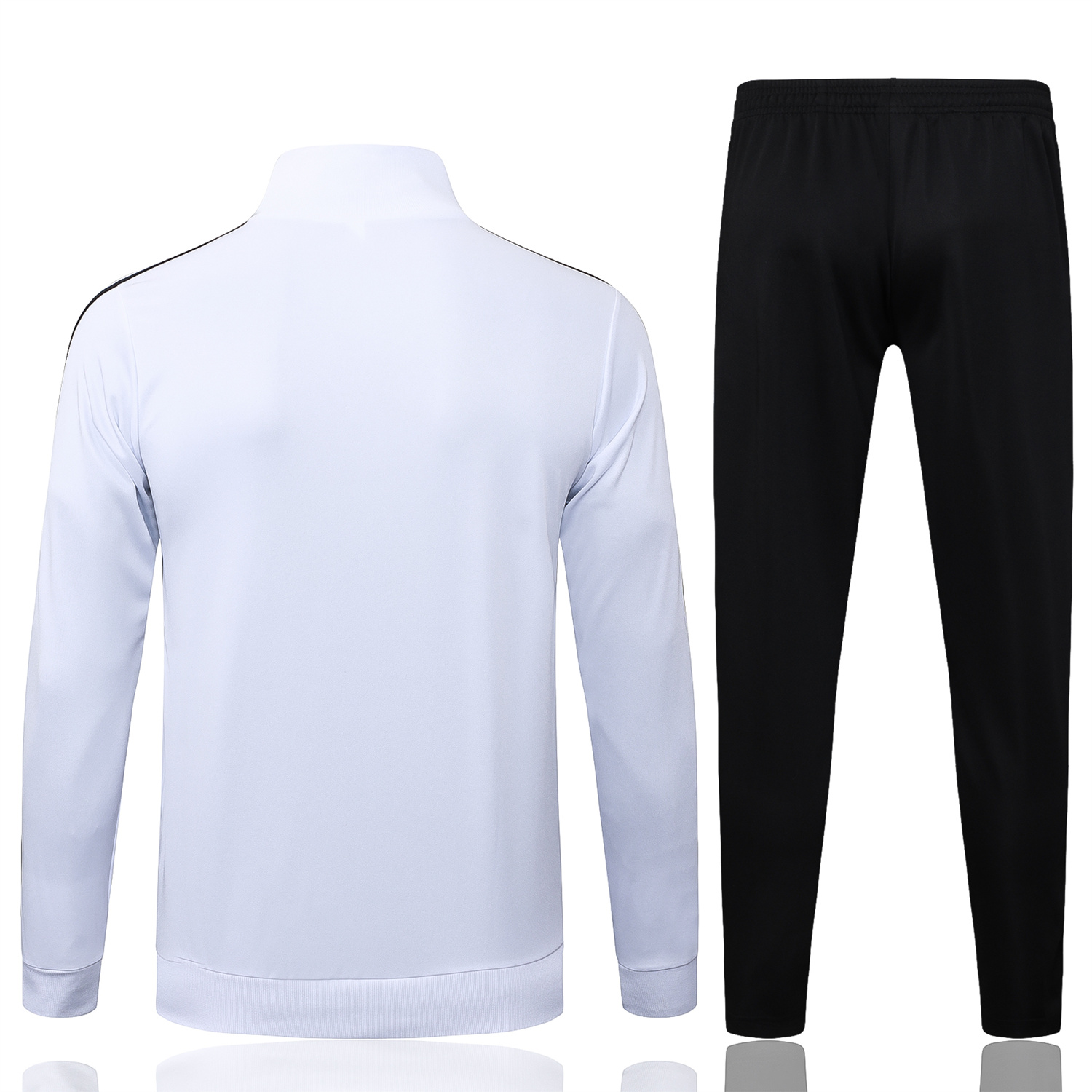 AlphaJersey-Germany 25-26 125th Anniversary Jacket Training Tracksuit - White Jackets & Black Pants