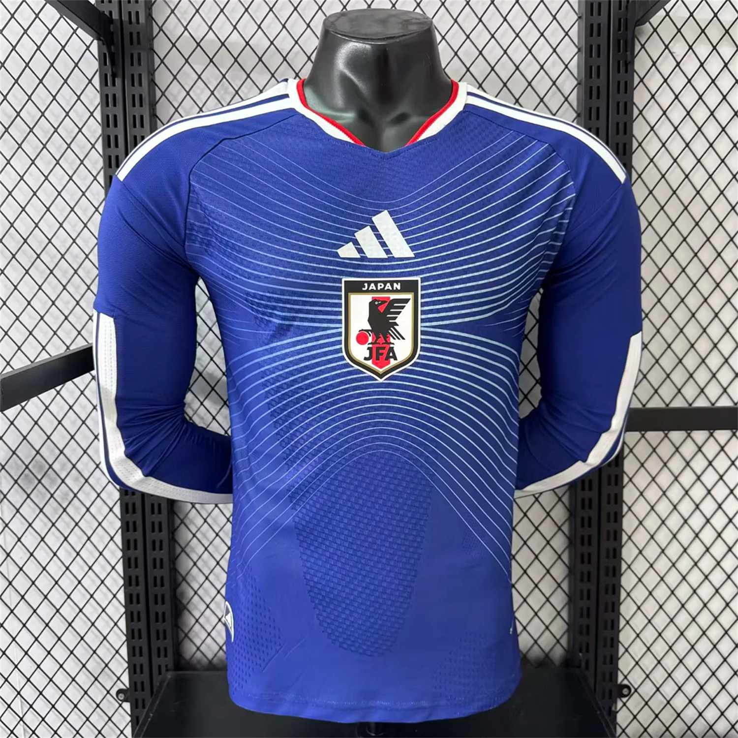 AlphaJersey-Japan 2026 Home Deep Blue Long Sleeves Jersey - Player Version