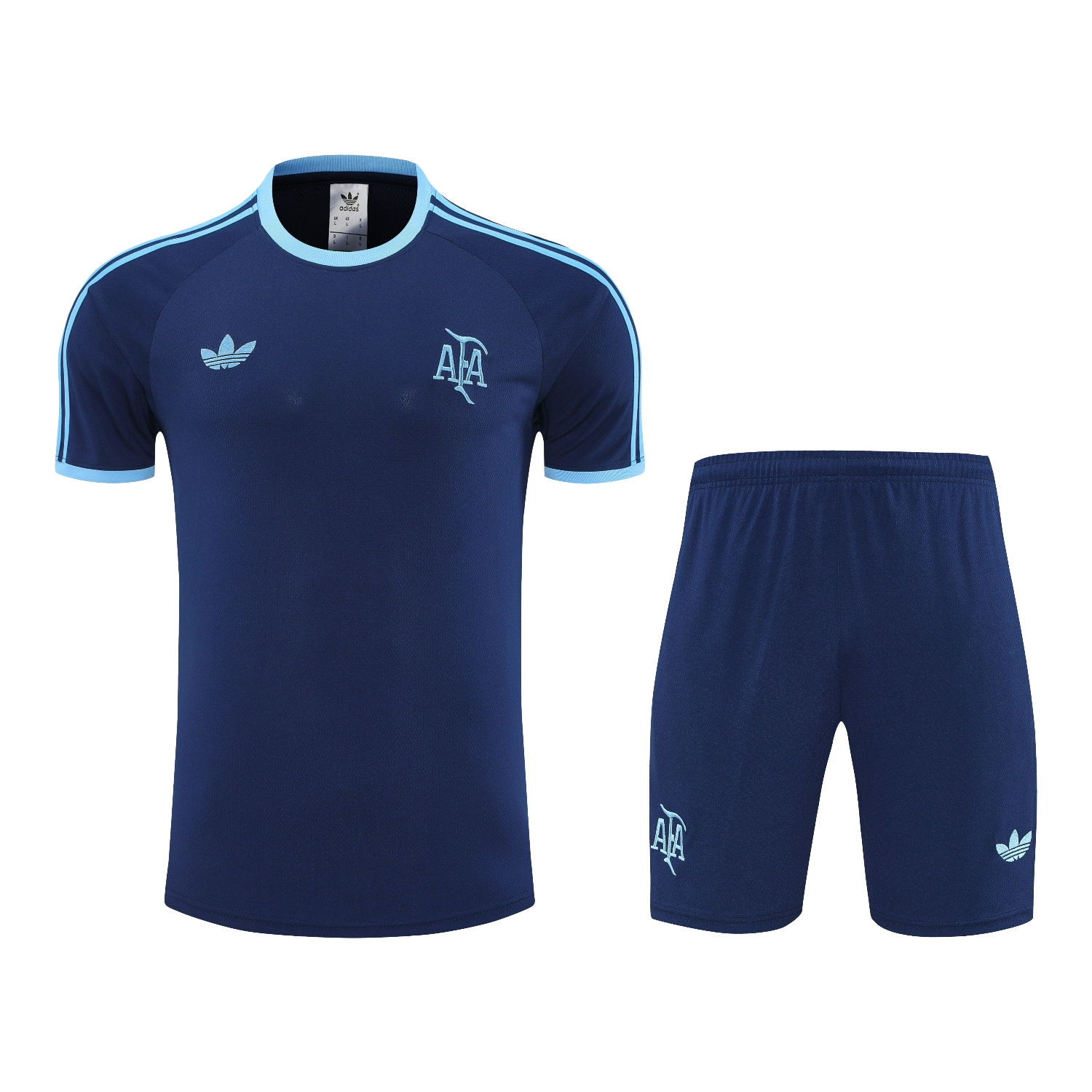 AlphaJersey-Argentina 25-26 Short-Sleeve Training Set - Deep BlueTop & Deep Blue Shorts