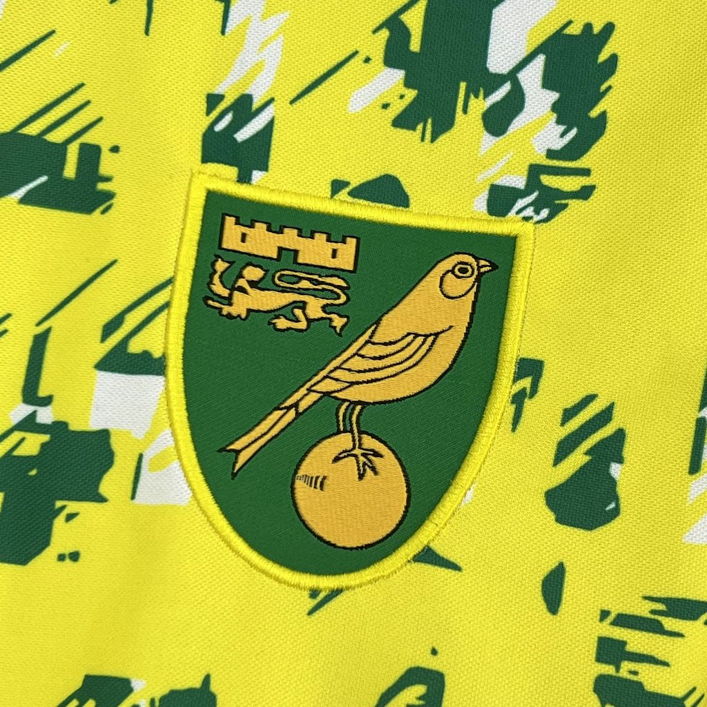 AlphaJersey-Retro Norwich City 1992-94 Home Unsponsored Jersey