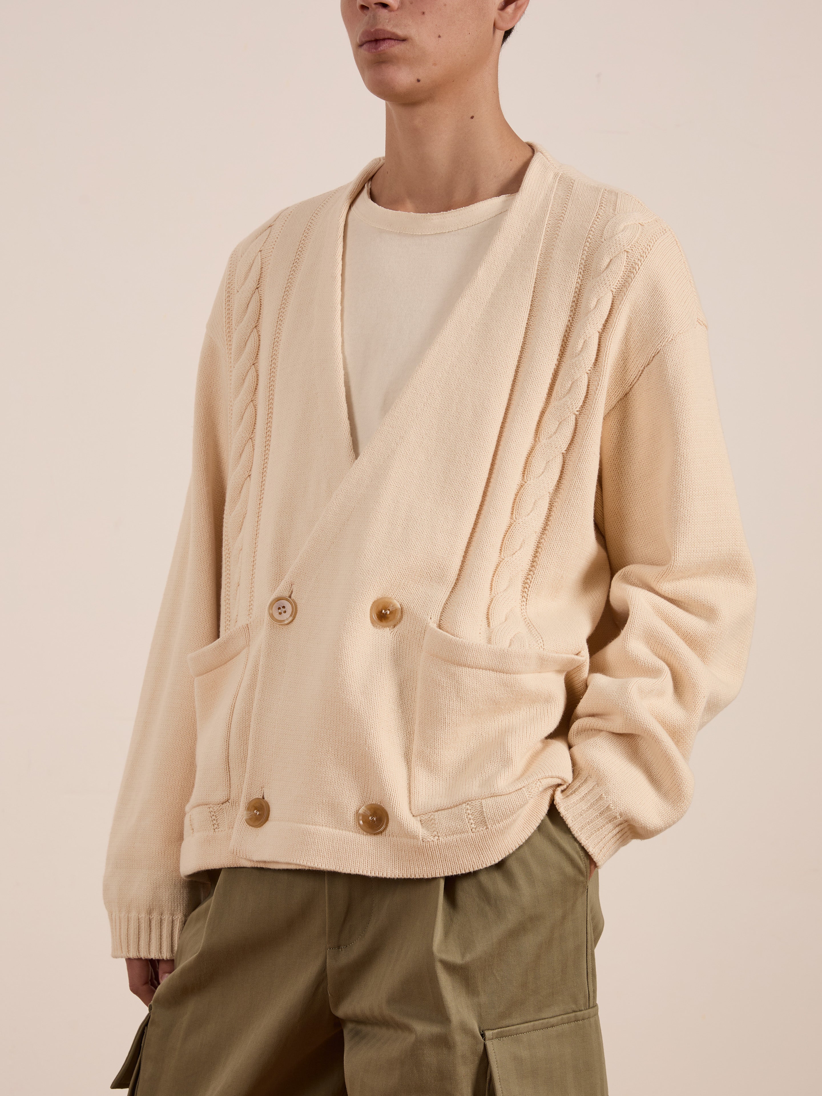 Double Breasted Knit Cardigan | Modern Menswear by yycbvcnbmmnbm