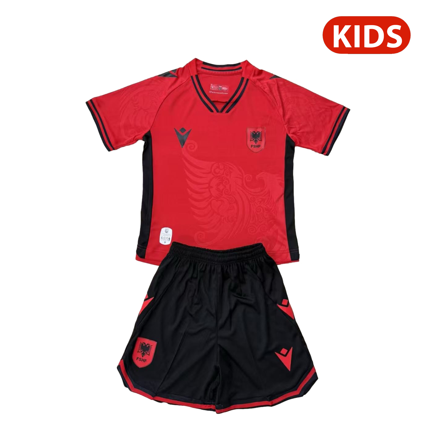 AlphaJersey-Albania 25-26 Home Kids Kit