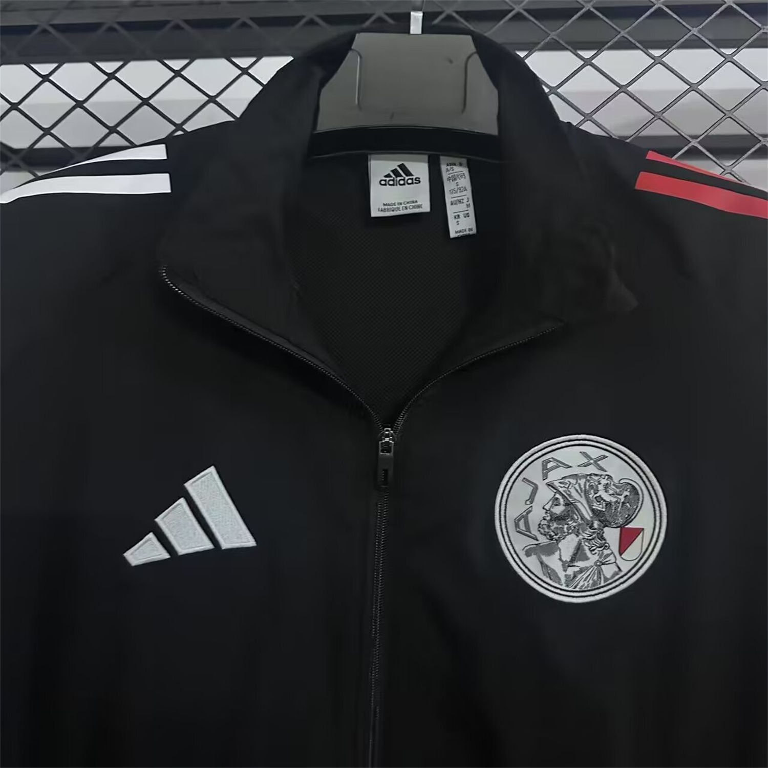 AlphaJersey-Ajax 25-26 Training Windbreaker Jacket - Black