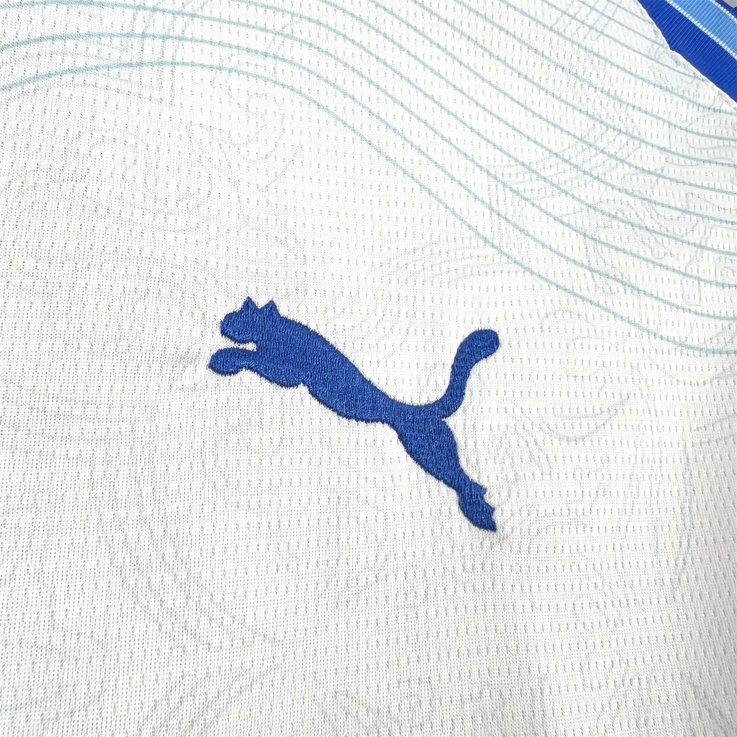 AlphaJersey-Portugal 2026 Bright White With Sky Blue Waves Special Jersey - Fans Version