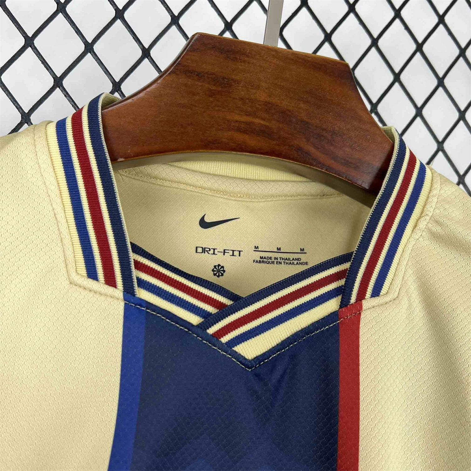 AlphaJersey-Barcelona 26-27 Blue Vertical Stripes Yellow Jersey - Fans Version
