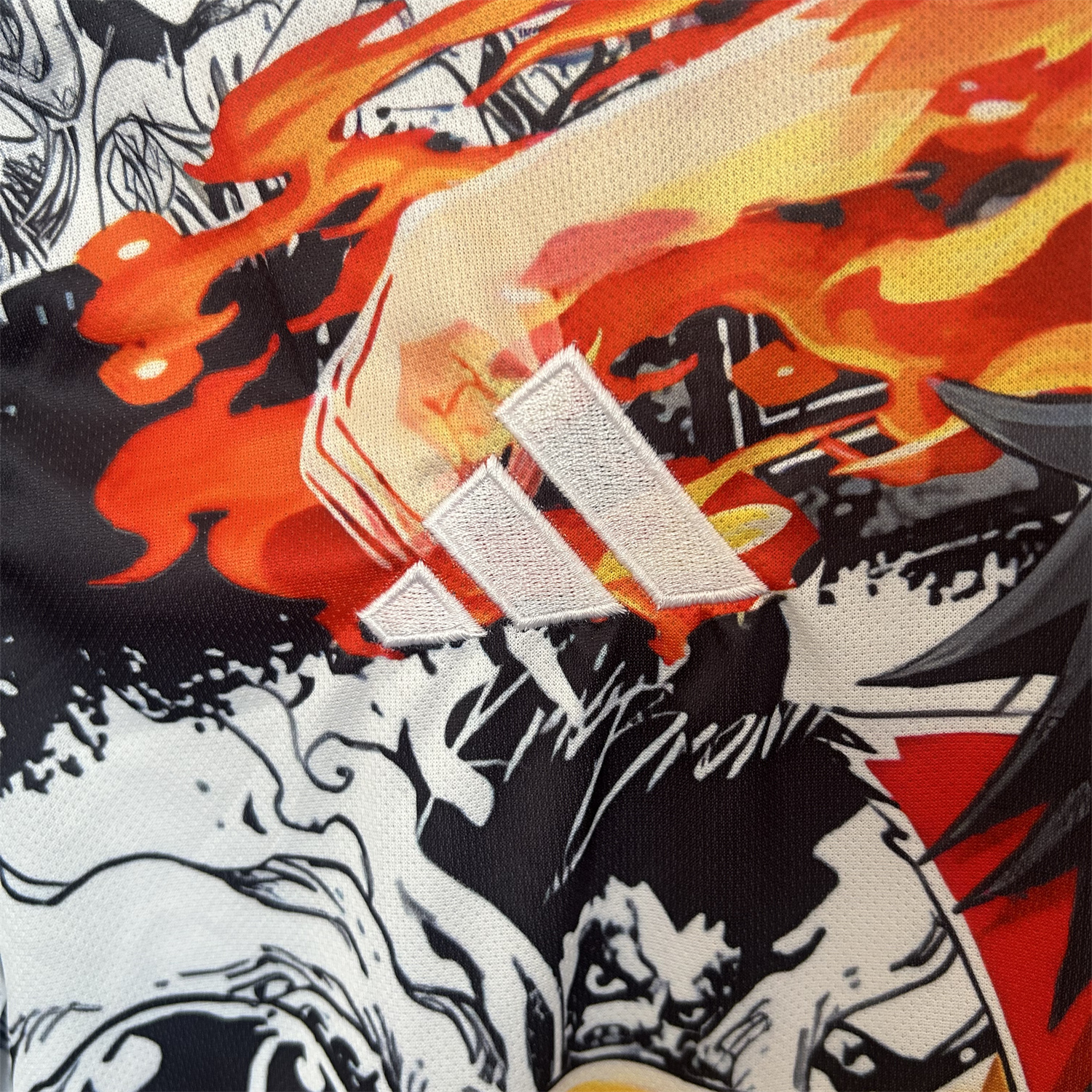 AlphaJersey-Japan 25-26 One Piece Luffy Flame Fist Special Edition Jersey - Fans Version