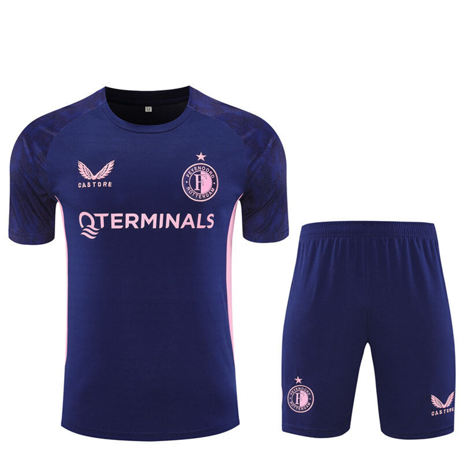 AlphaJersey-Feyenoord 25-26 Short-Sleeve Training Set - Royal Blue Top & Royal Blue Shorts