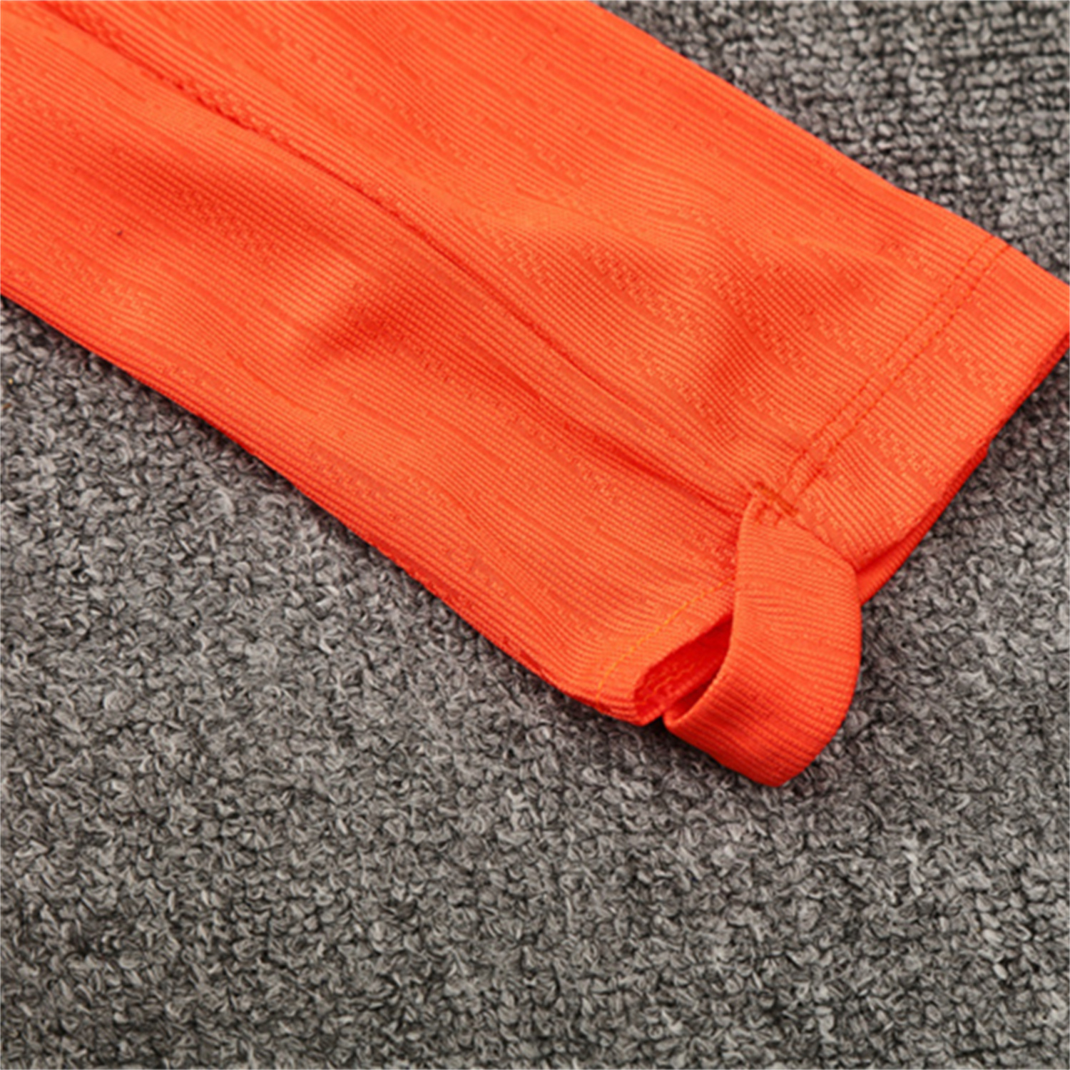 AlphaJersey-Barcelona 25-26 Kids Long Sleeve Training Set - Orange Top Royal Blue Sponsor & Royal Blue Pants