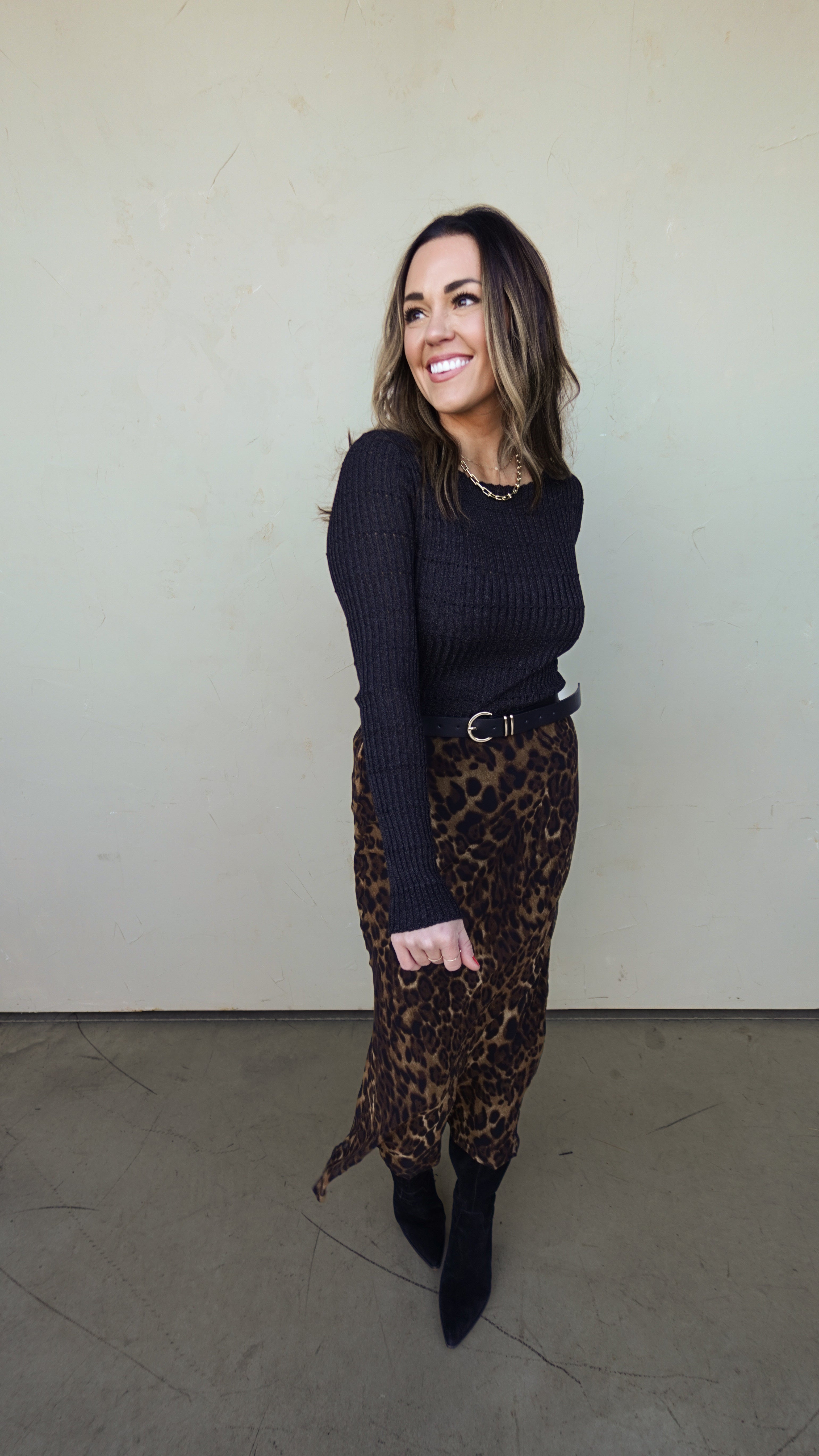 Black Metallic Ribbed Knit Top | Elegant Women's Fashion by coolavocek