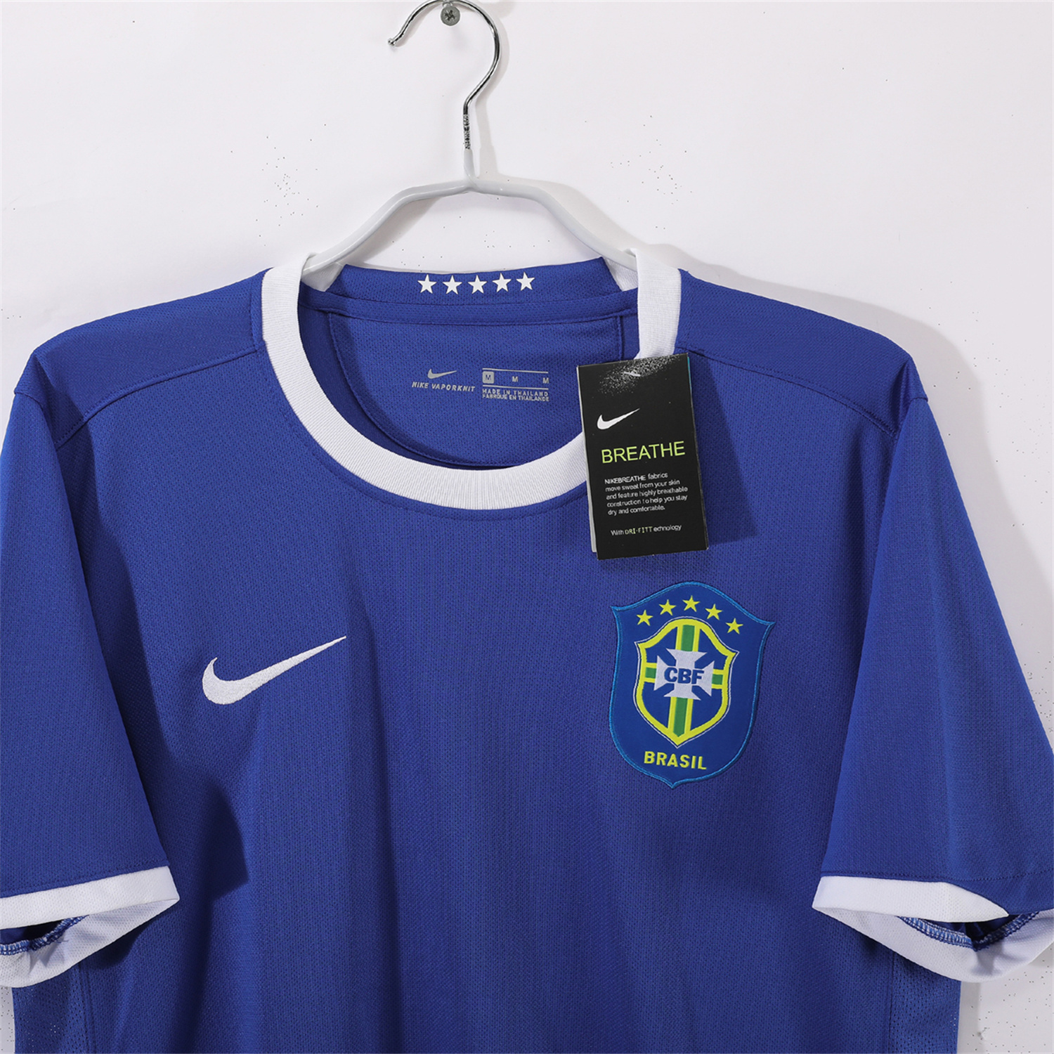 AlphaJersey-Retro Brazil 2006 Away Blue Jersey
