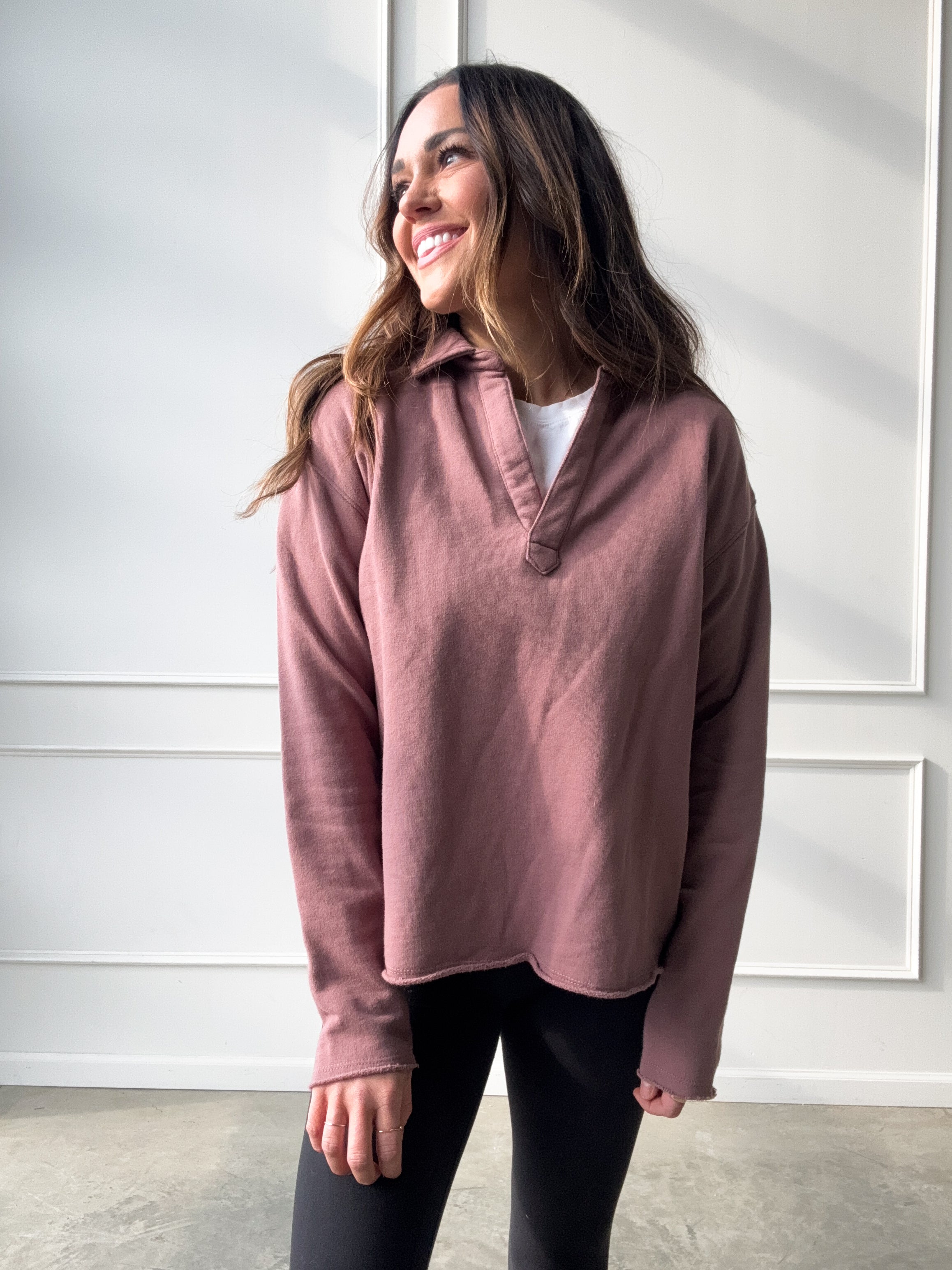 Rose Taupe Lightweight Pullover | Elegant Women's Fashion by coolavocek