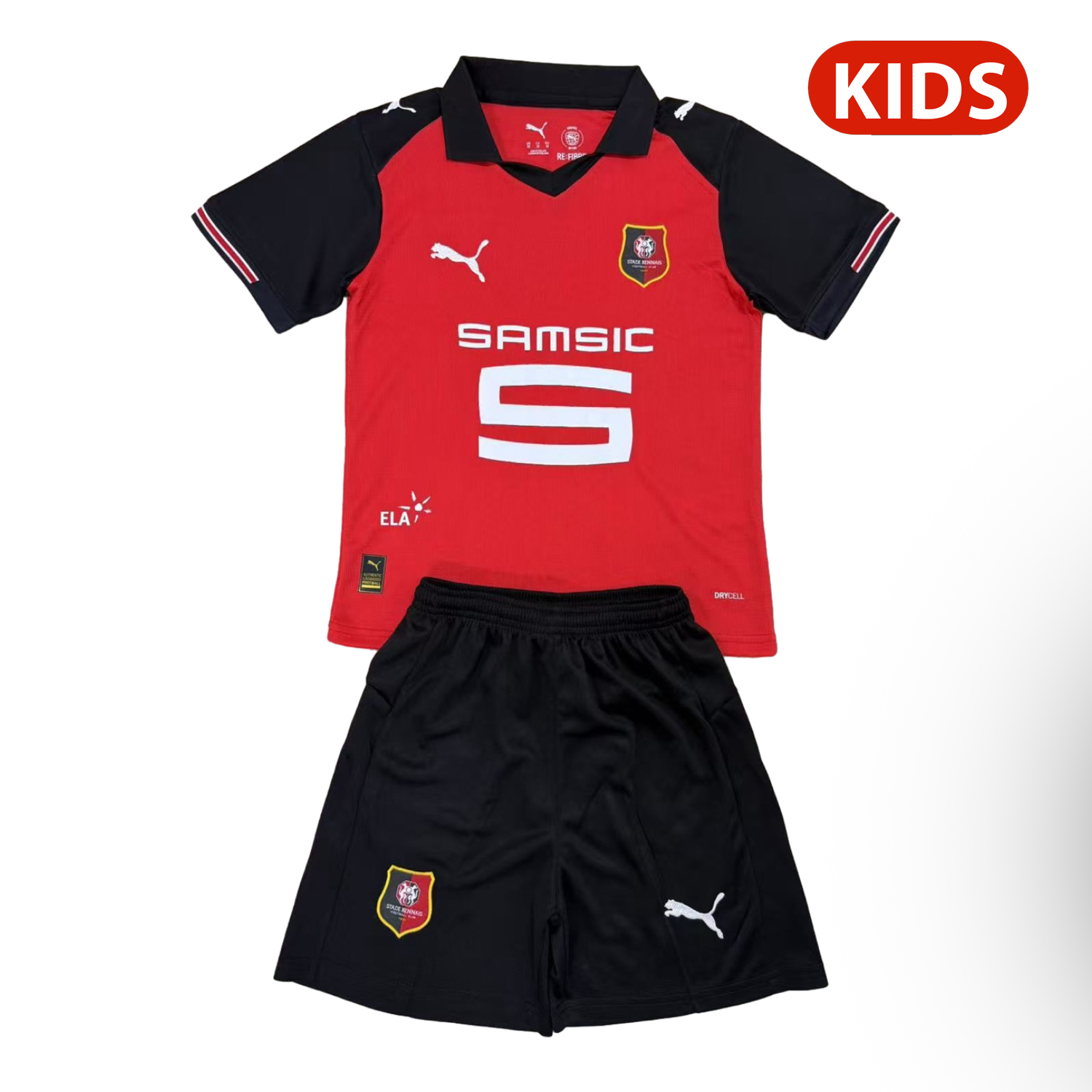 AlphaJersey-Stade Rennais 25-26 Home Kids Kit