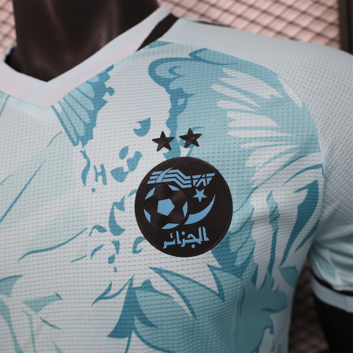 AlphaJersey-Algeria 25-26 Light Blue Flower Pattern Special Edition Jersey - Player Version