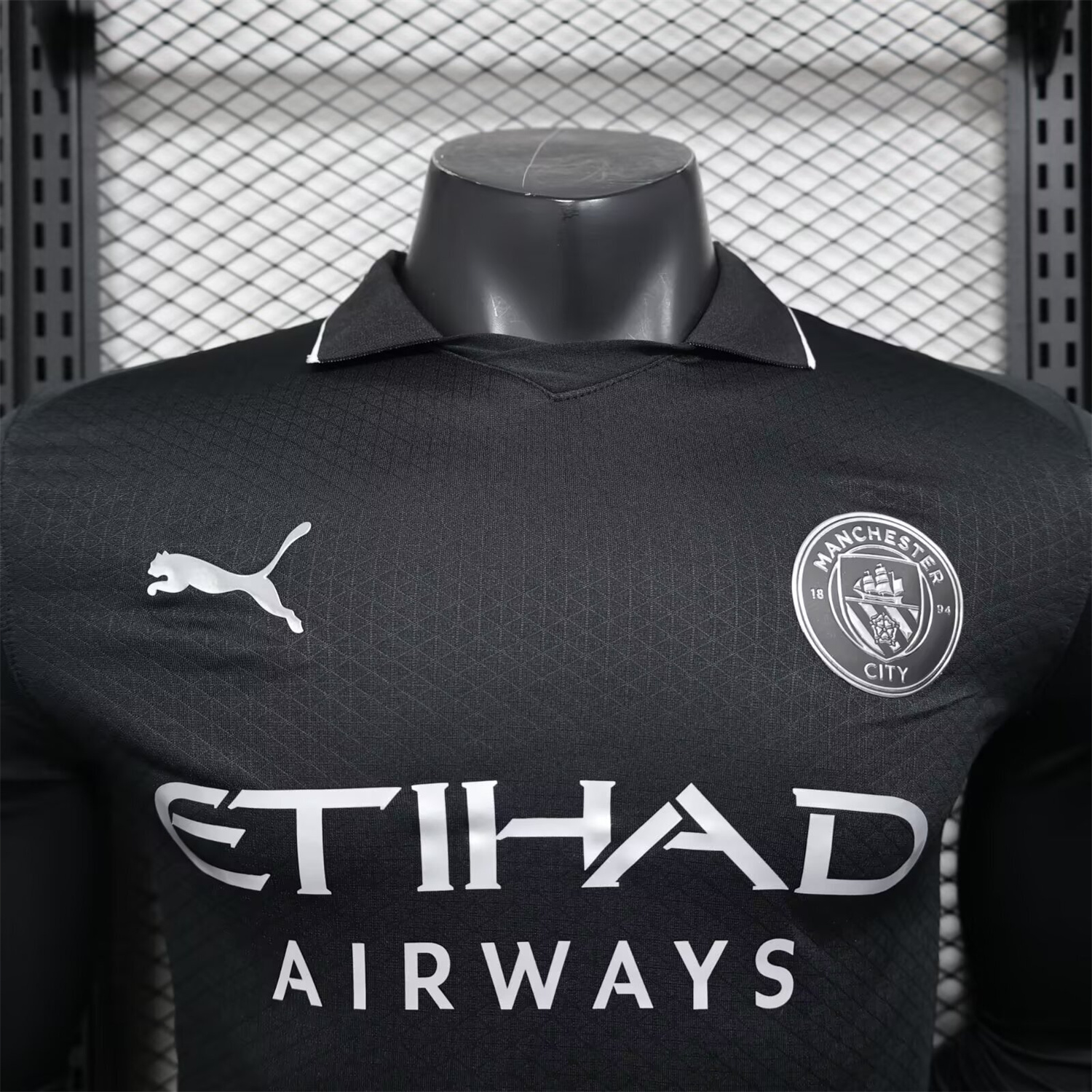 AlphaJersey-Manchester City 25-26 Away Black Long Sleeves Jersey - Player Version