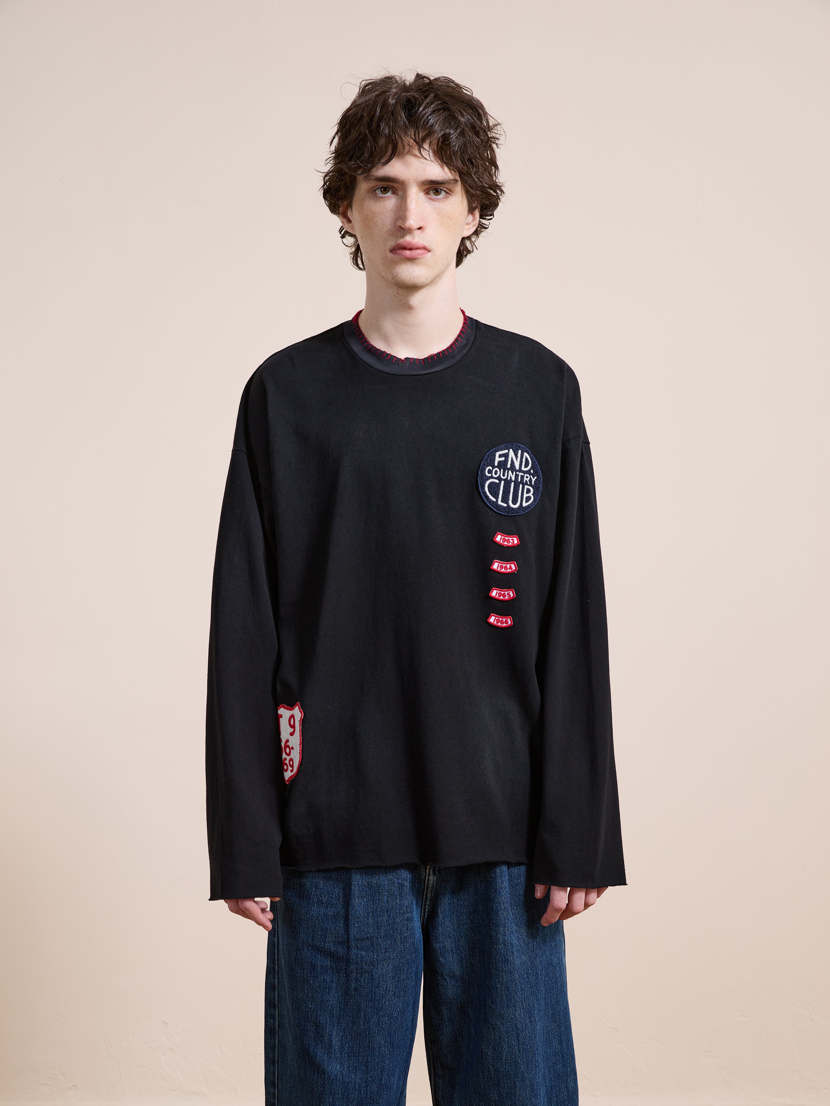 Embroidered Patches LS Tee | Modern Menswear by yycbvcnbmmnbm