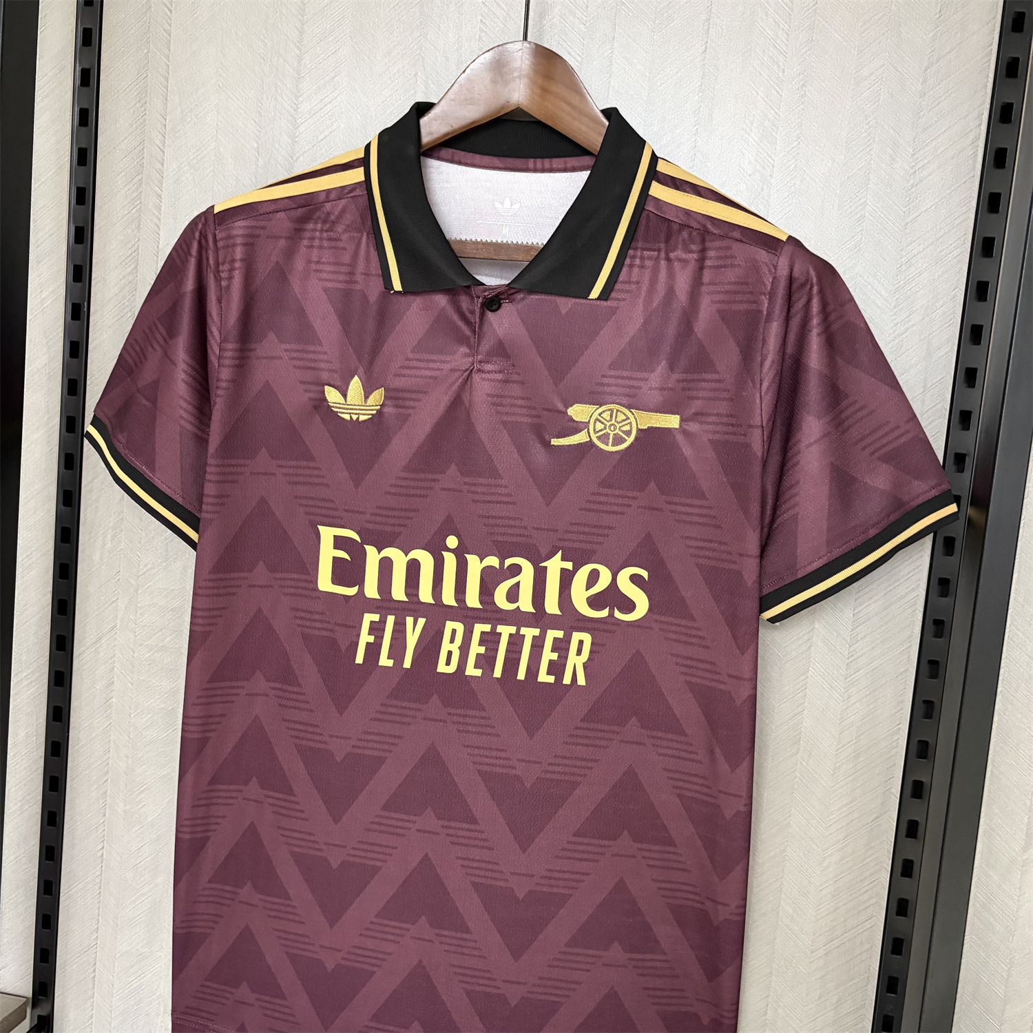 AlphaJersey-Arsenal 26-27 Yellow Sponsors Wine Red Special Jersey - Fans Version