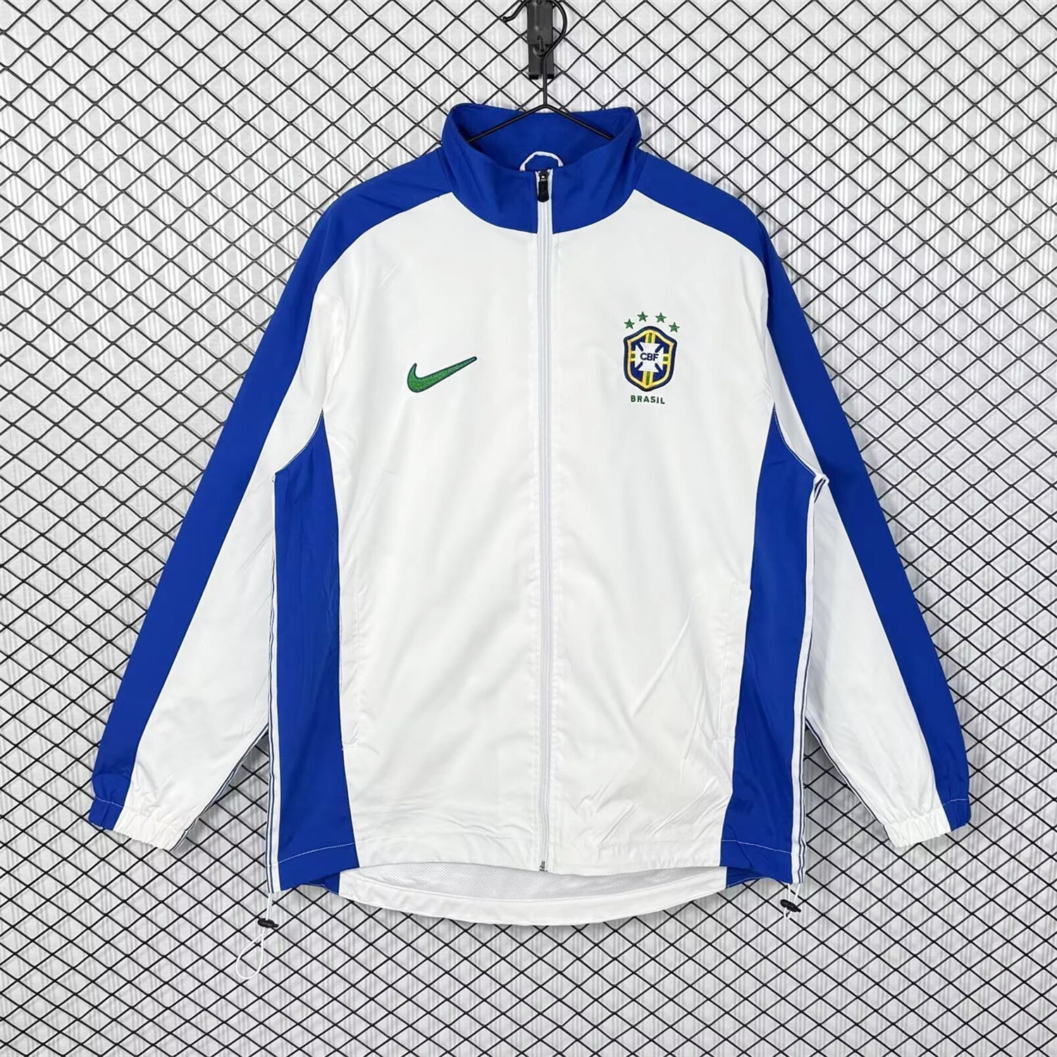 AlphaJersey-Retro Brazil 1998 White Windbreaker