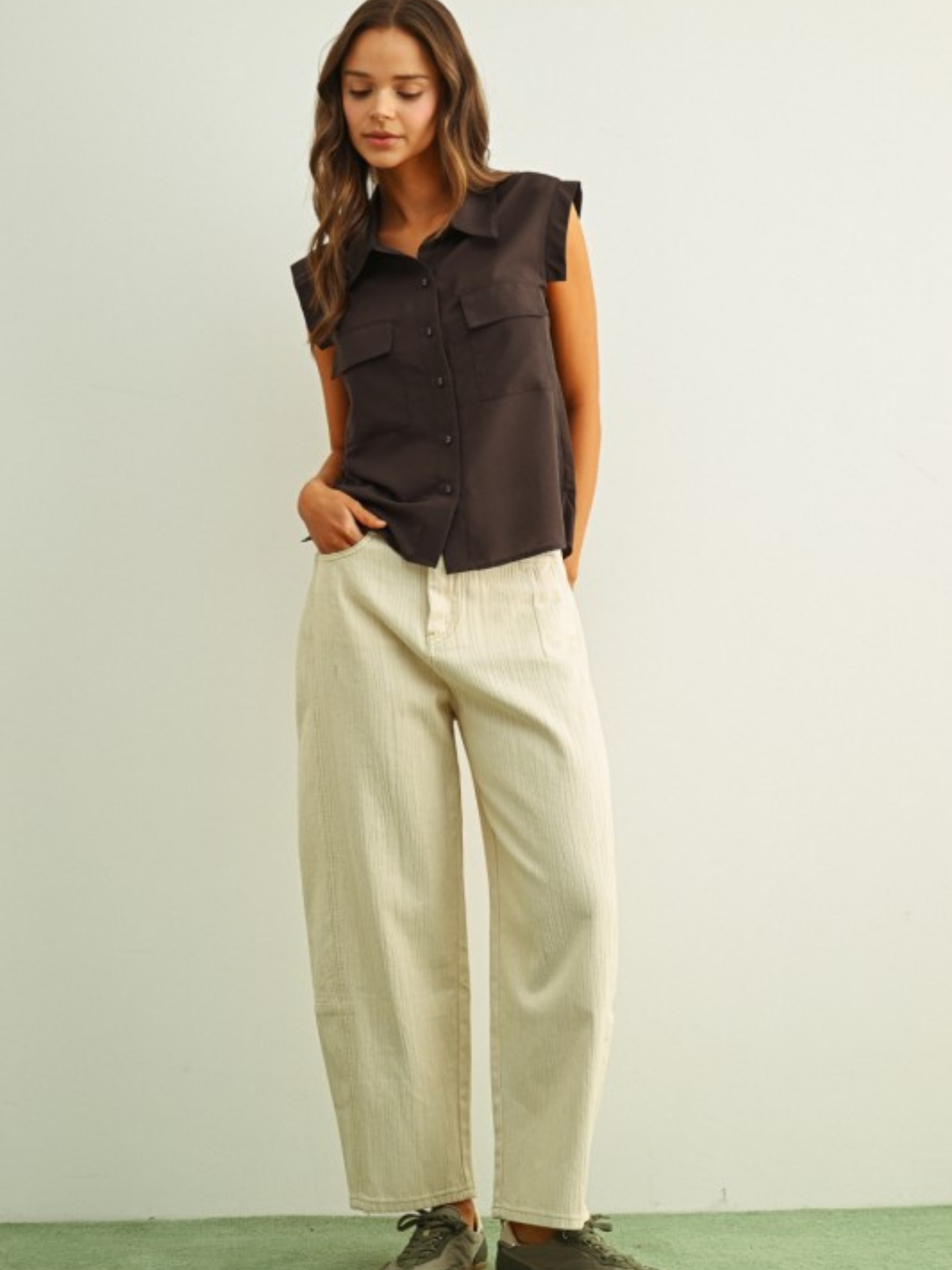 Chiffon Muscle Button Down | Elegant Women's Fashion by coolavocek