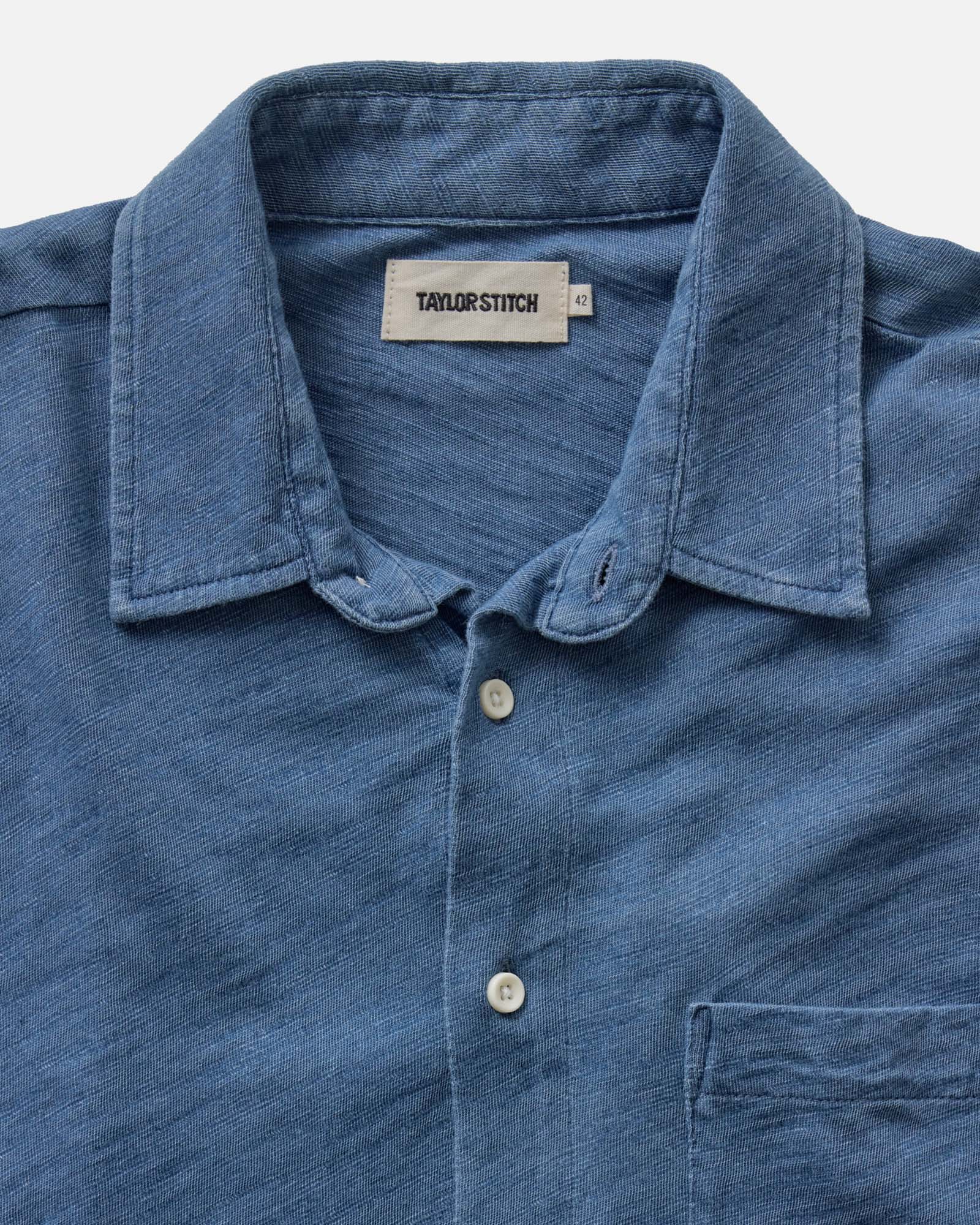 The Short Sleeve California in Washed Indigo Slub | Modern Menswear by yycbvcnbmmnbm