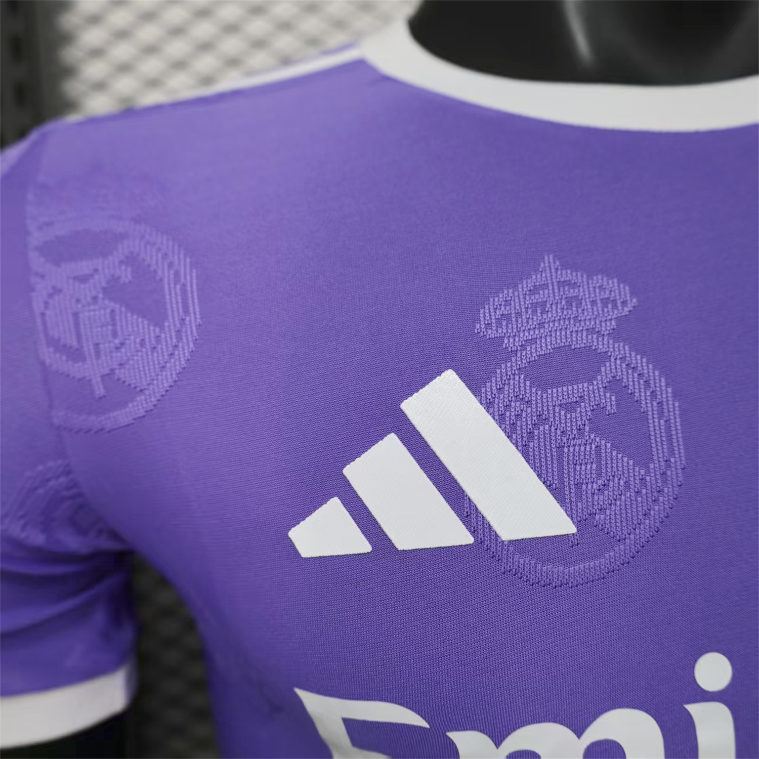 AlphaJersey-Real Madrid 25-26 Purple Team Logo Jacquard Special Jersey - Player Version