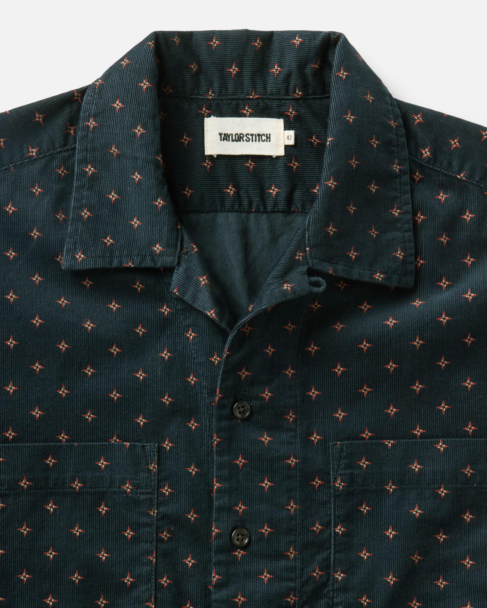 The Conrad Shirt in Navy Pigeon Foulard Pincord | Modern Menswear by yycbvcnbmmnbm
