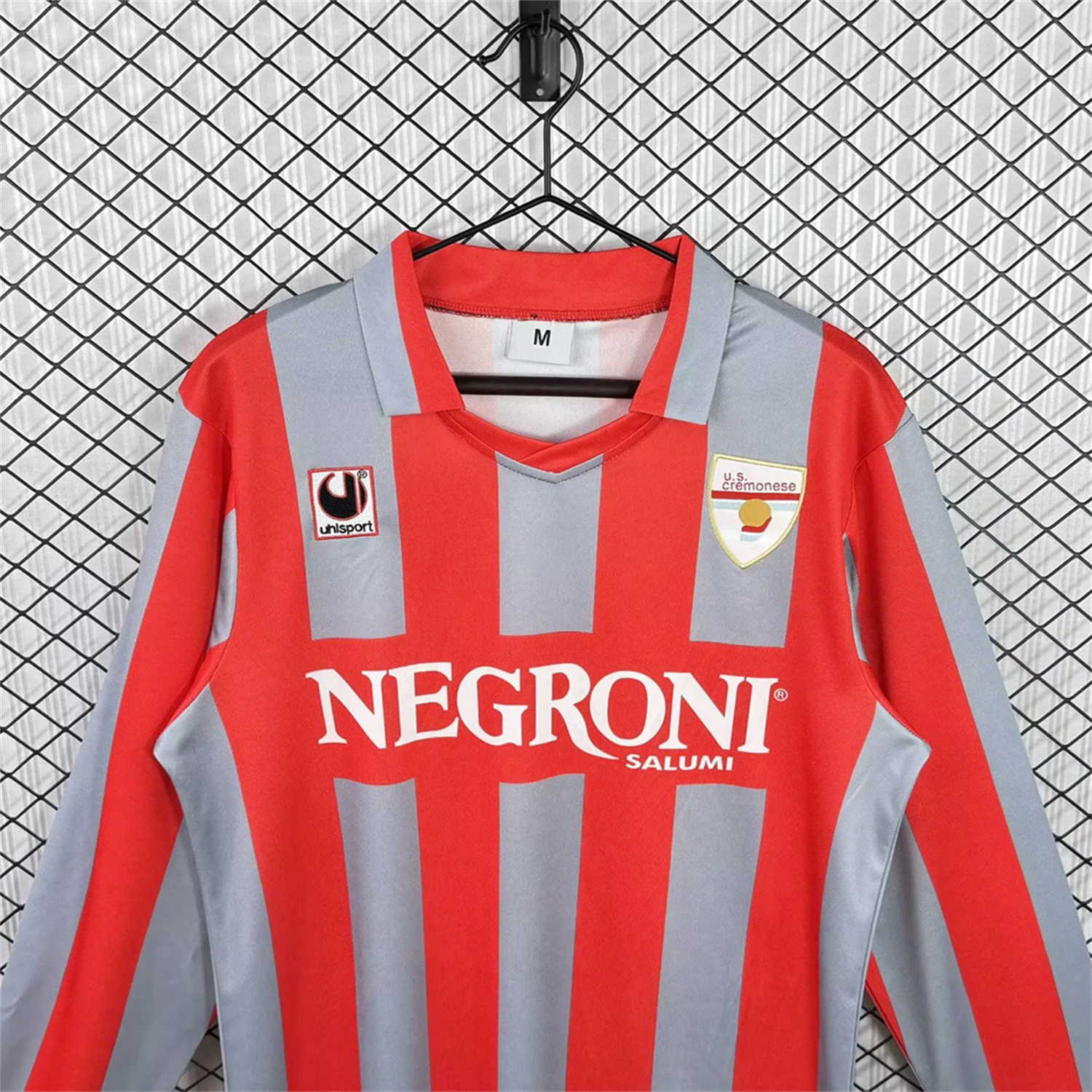 AlphaJersey-Retro Cremonese 1995-96 Home Long Sleeves Jersey