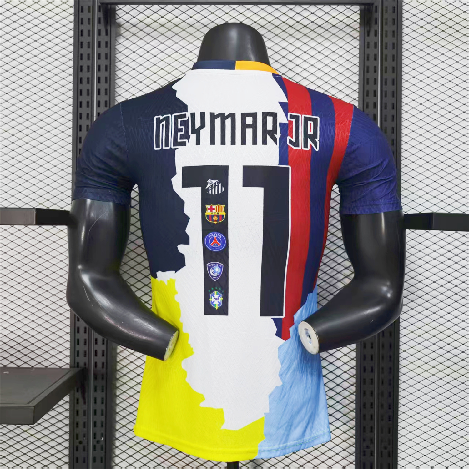 AlphaJersey-Neymar Career Commemorative Jersey - Player Version - Barcelona Brazil Paris Saint-Germain PSG Santos Al Hilal SFC