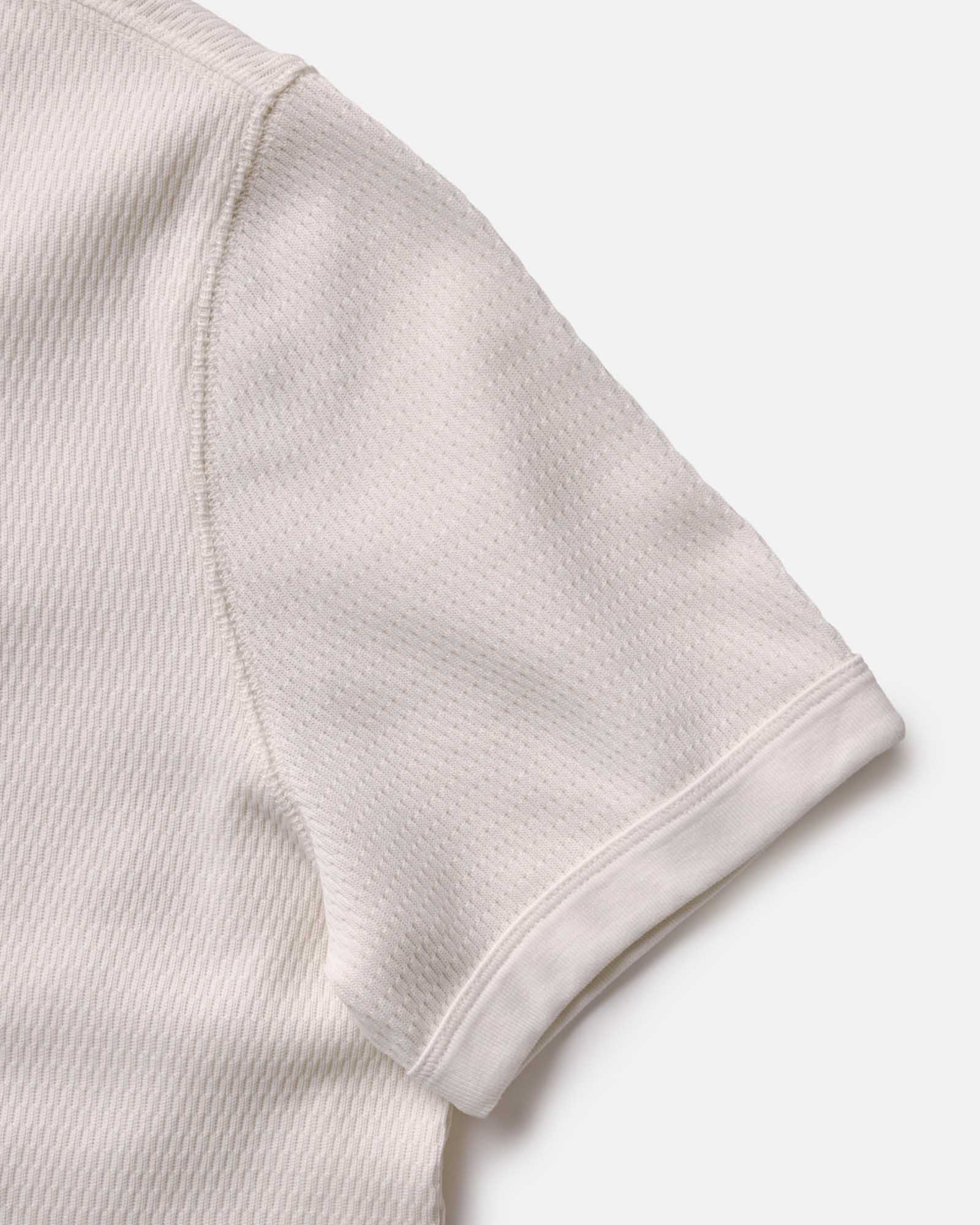 The Organic Cotton Short Sleeve Crew in Vintage White Waffle | Modern Menswear by yycbvcnbmmnbm