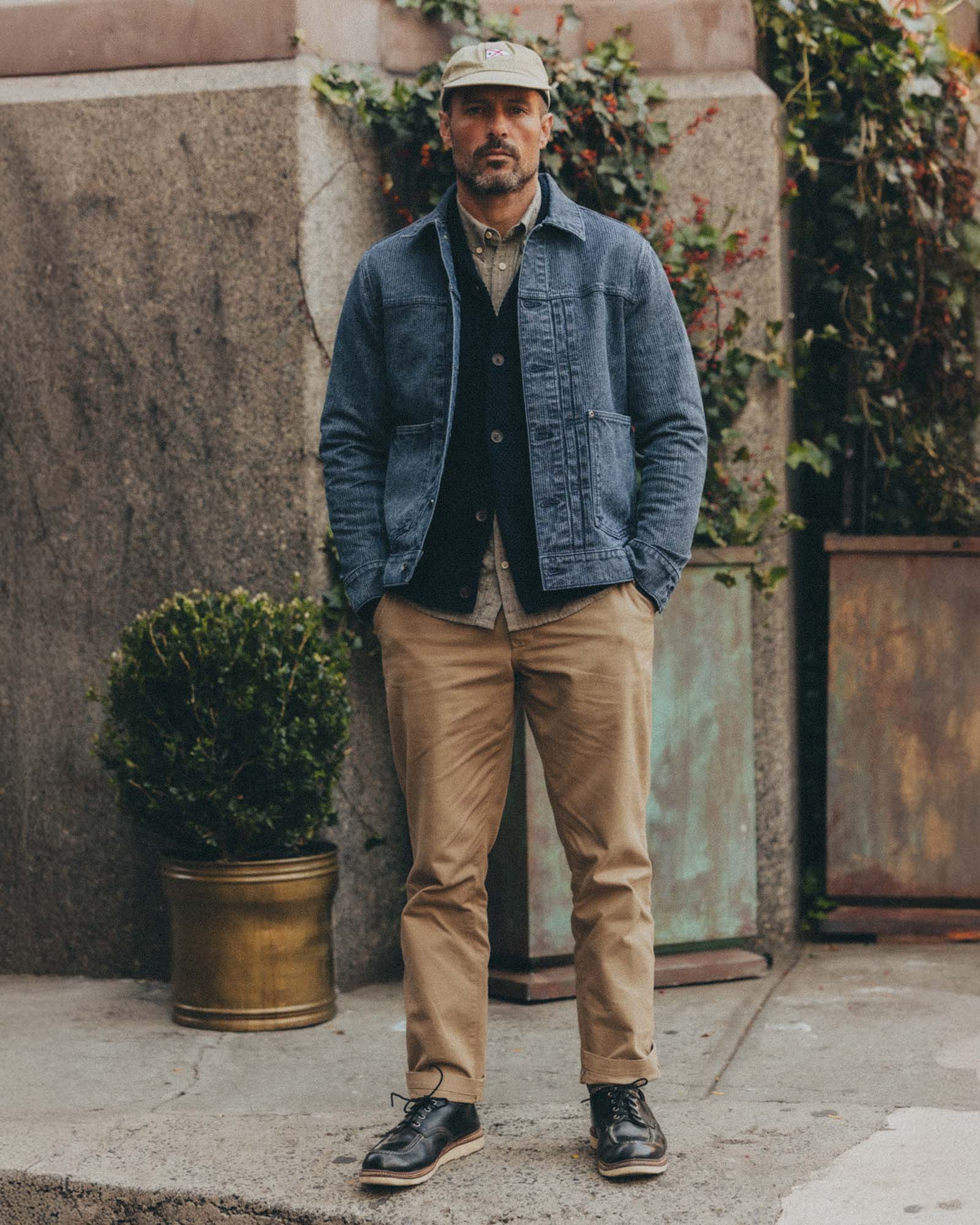 The Straight Foundation Pant in Organic Khaki | Modern Menswear by yycbvcnbmmnbm