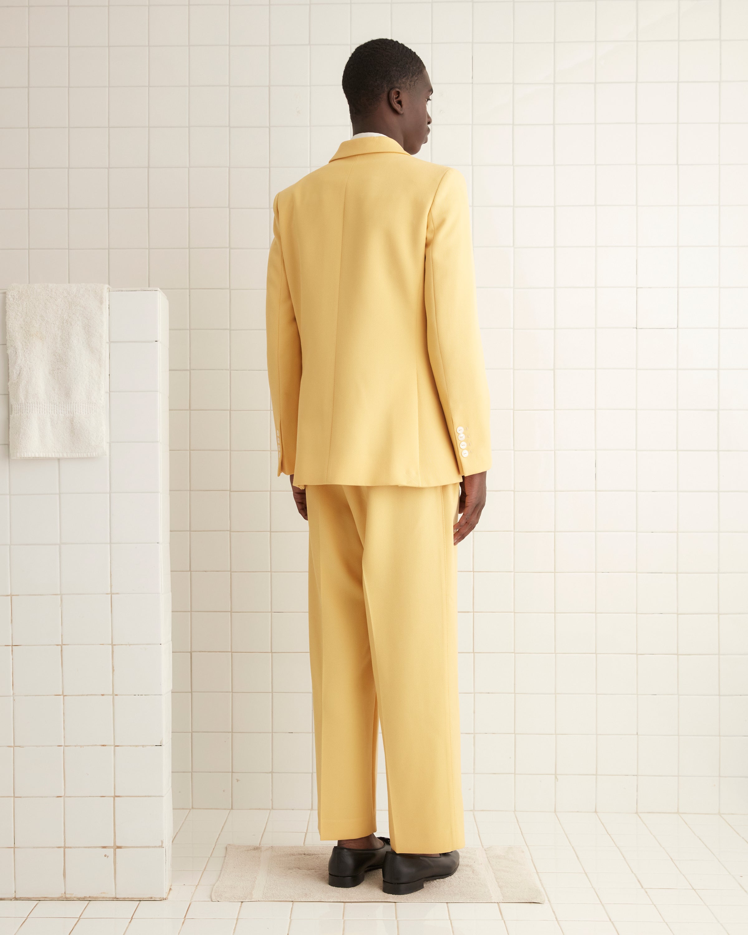 Riding Twill Suit Jacket - Yellow | Modern Menswear by yycbvcnbmmnbm