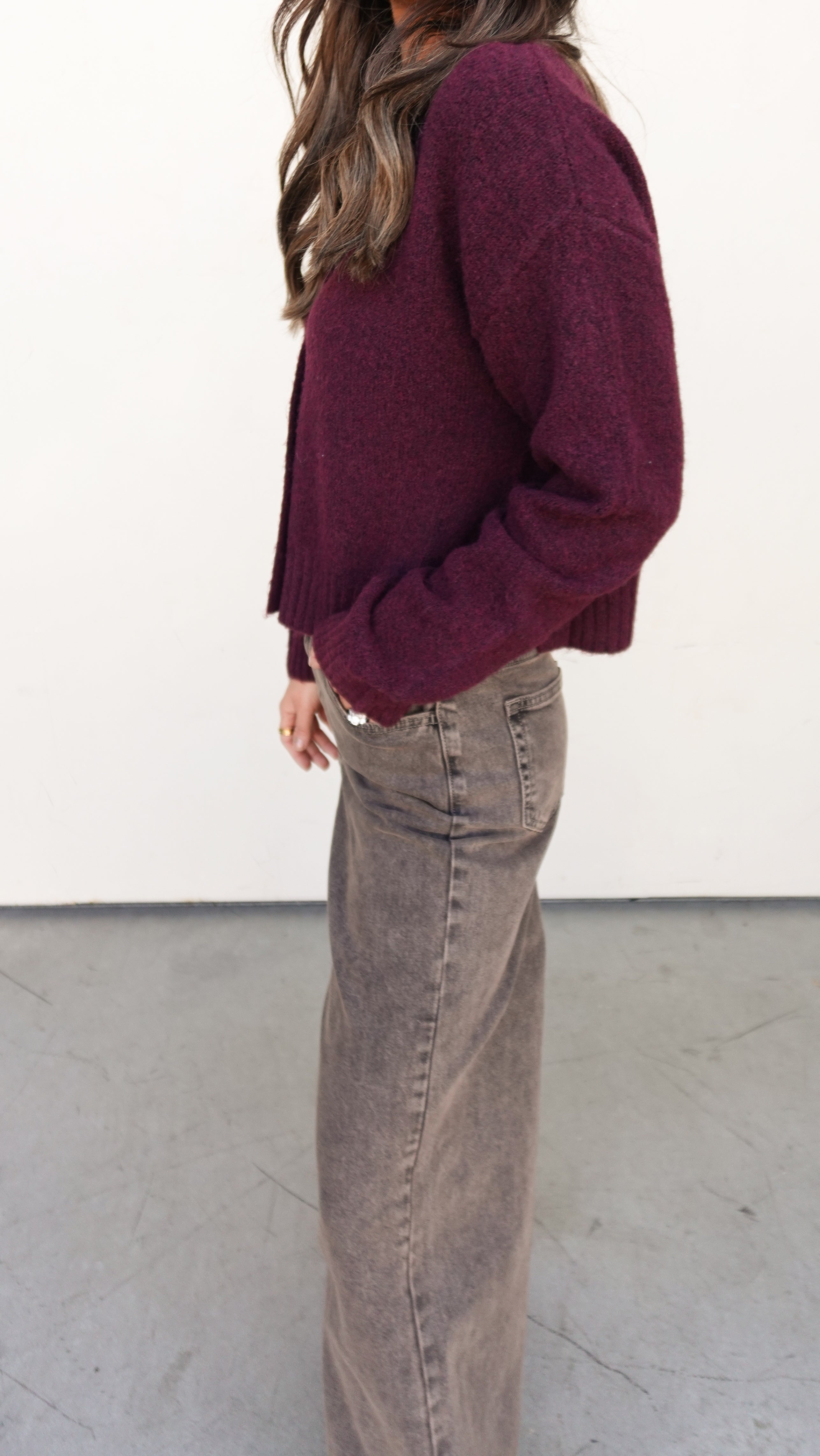 Washed Brown Wide Leg Denim | Elegant Women's Fashion by coolavocek