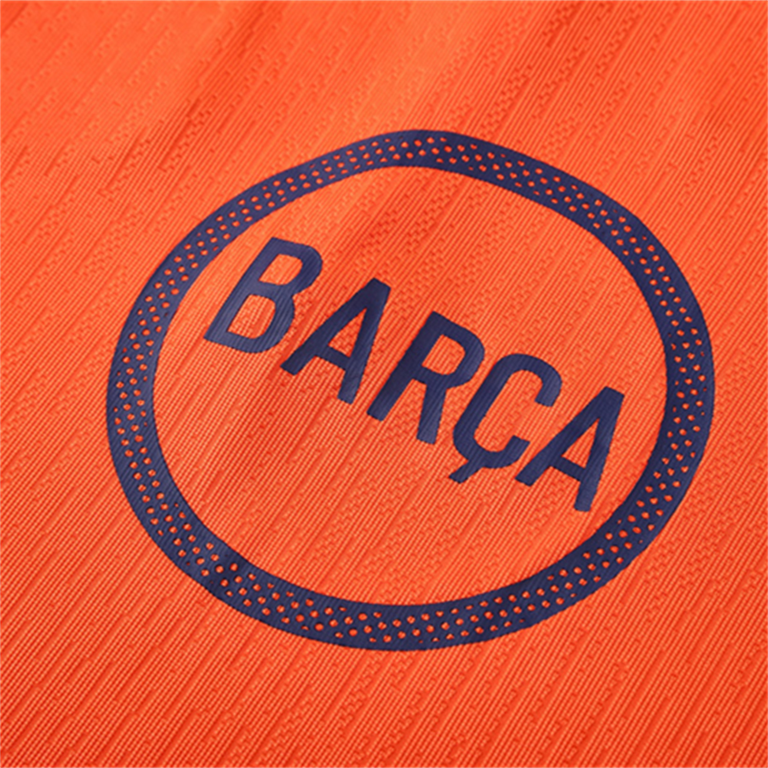 AlphaJersey-Barcelona 25-26 Long Sleeve Training Set - Orange Top Royal Blue Sponsor & Royal Blue Pants