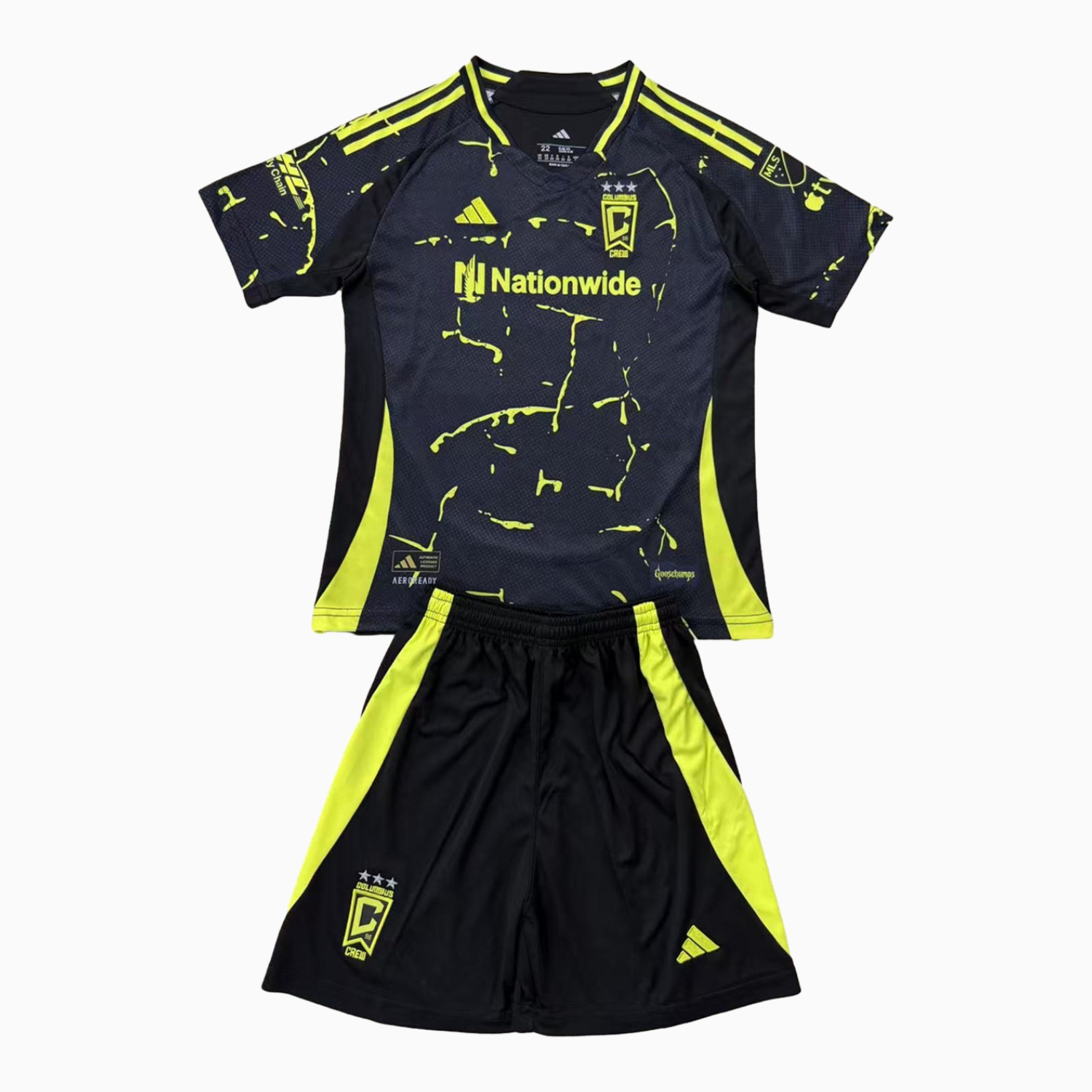 AlphaJersey-Columbus Crew 2025 Away Kids Kit