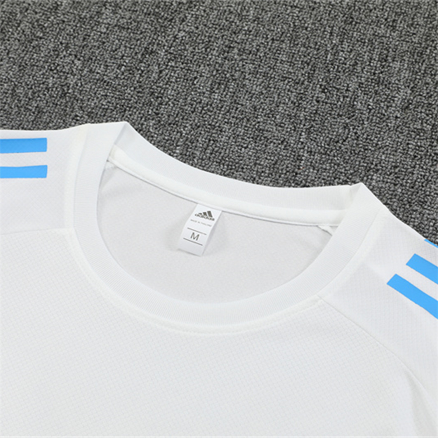 AlphaJersey-Real Madrid 25-26 Kids Short-Sleeve Training Set - White Top and Sky Blue Shorts